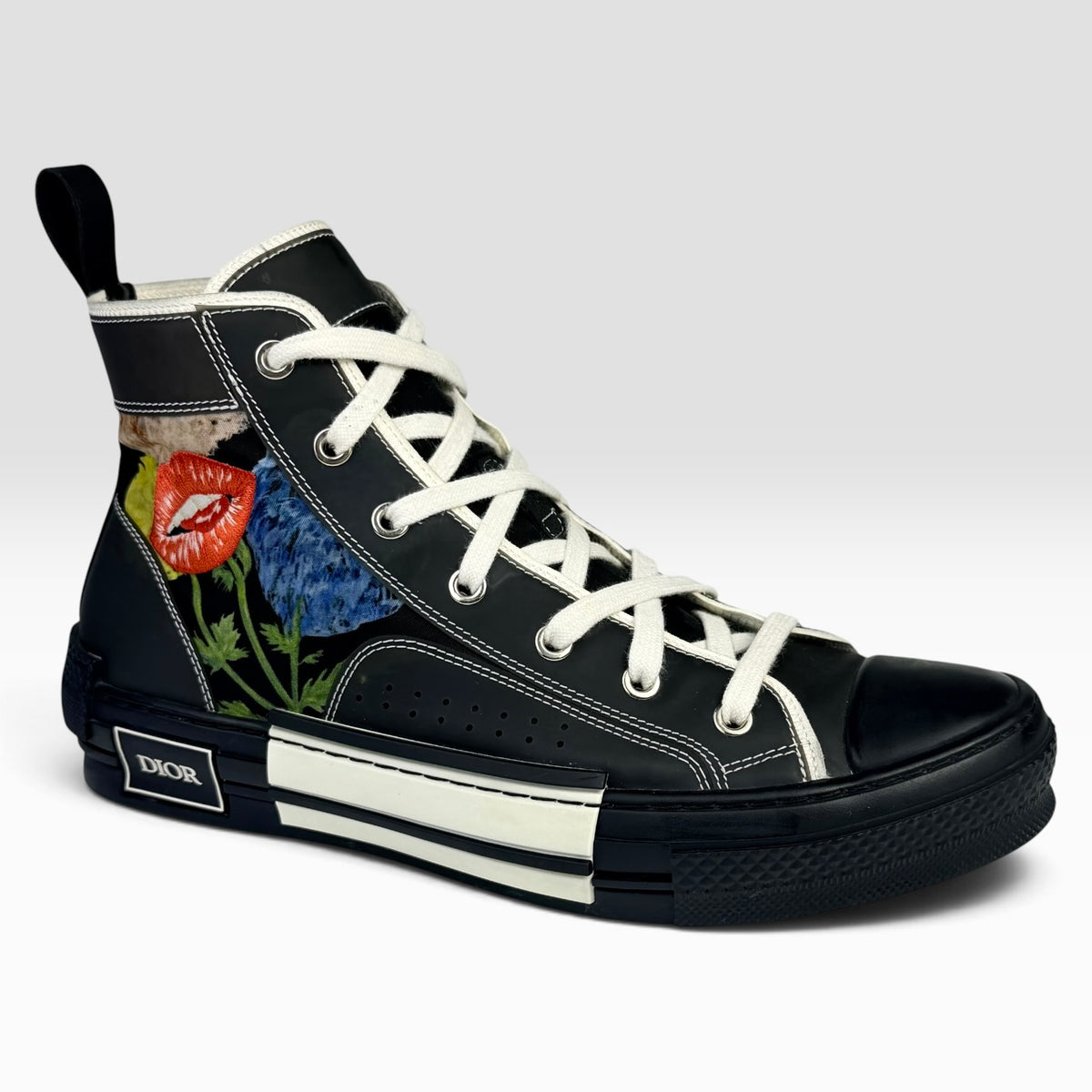Dior B23 High-Top Raymond Pettibon "Lip Flower"