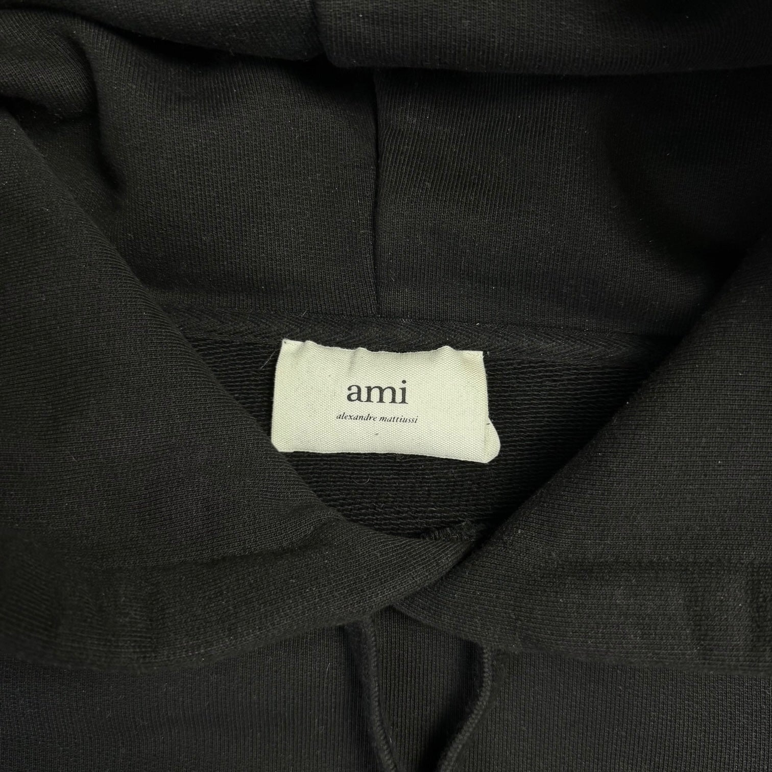 AMI Paris Logo Hoodie Black
