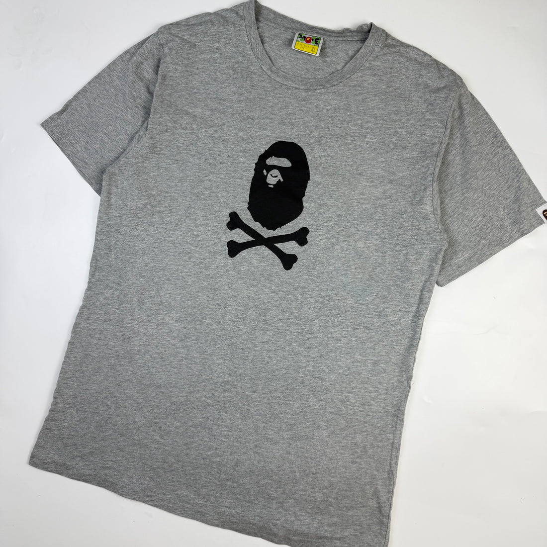 BAPE Ape Head Crossbones T-Shirt, gri, vedere din față
