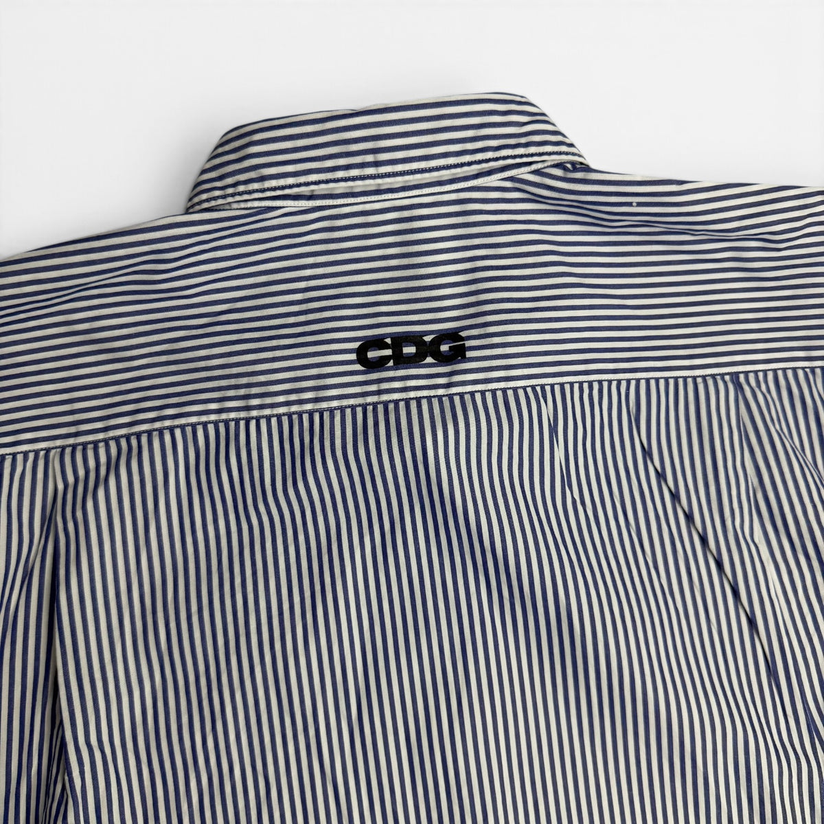 Comme Des Garçons Striped Button-Up Shirt White/Blue