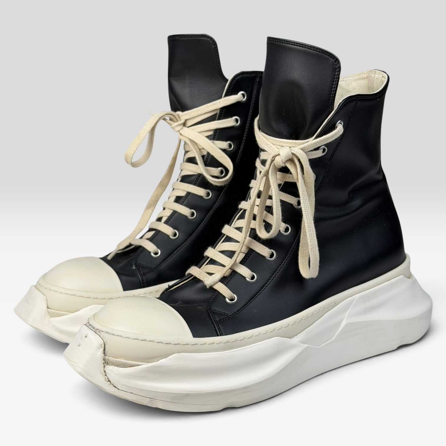 Rick Owens DRKSHDW Abstract Ramones High Vegan Leather