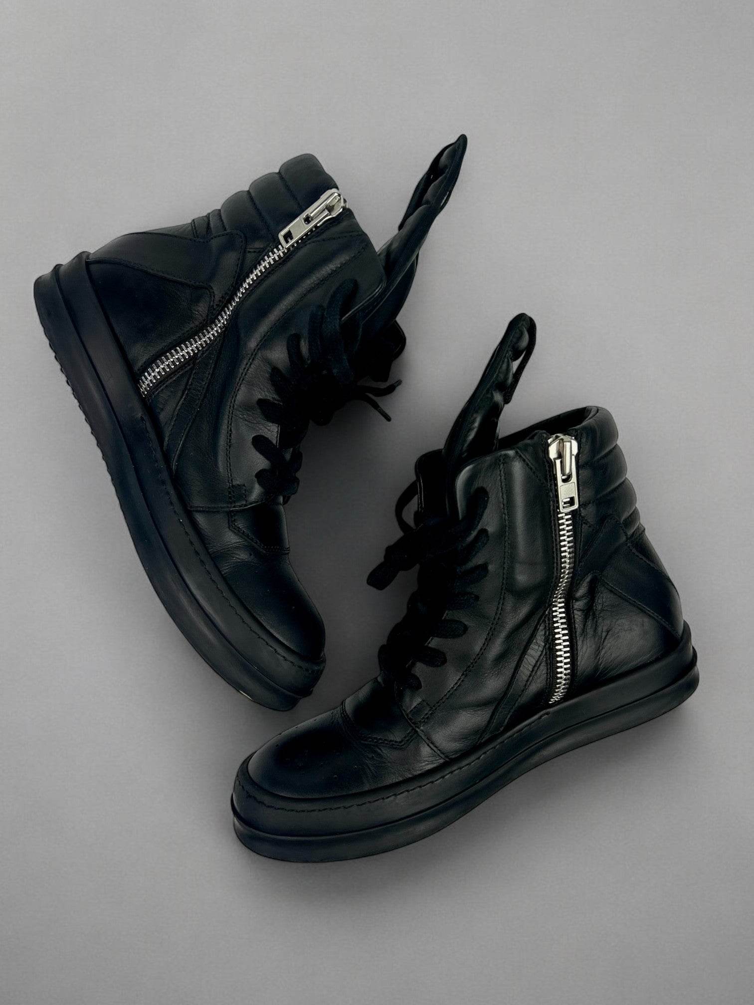 Rick Owens Geobasket Black Leather - V STEALS