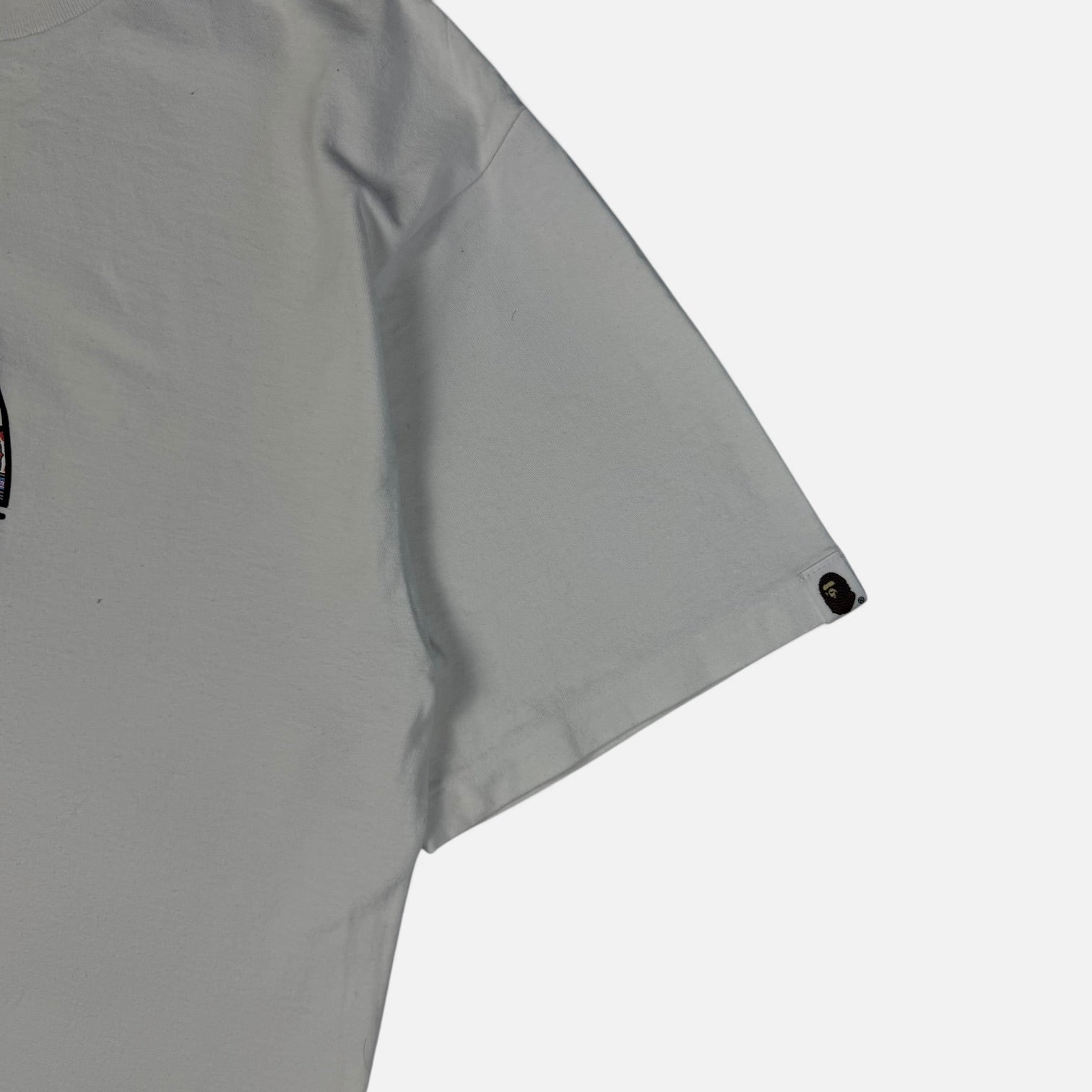 BAPE Comic Art Ape Head Tee SS24, alb, detaliu logo