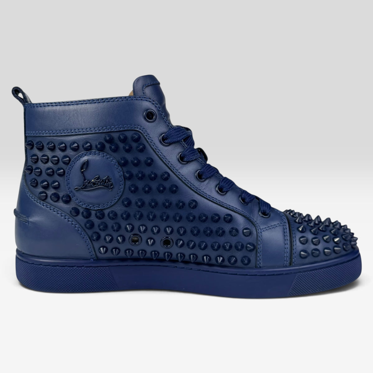 Christian Louboutin Louis Spikes High-Top Blue