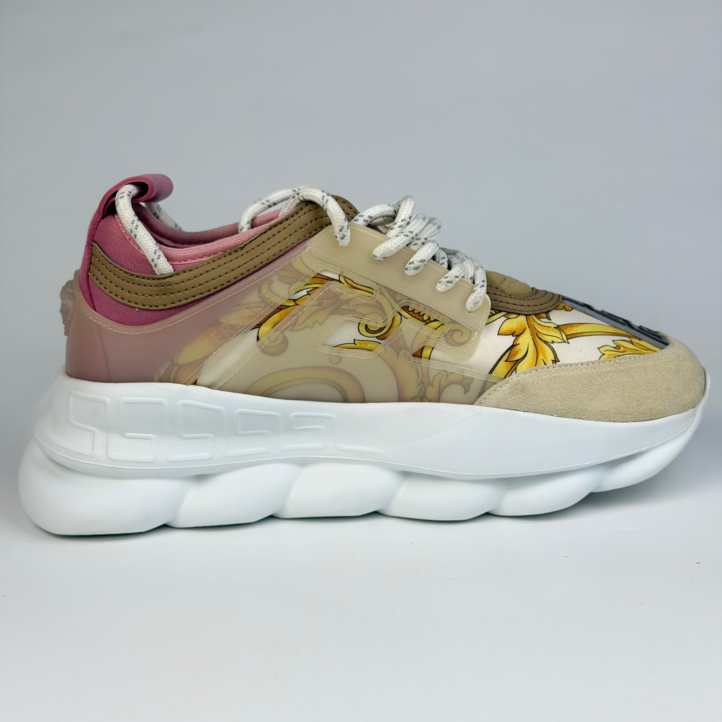 Versace Chain Reaction Barocco Print Beige/Pink