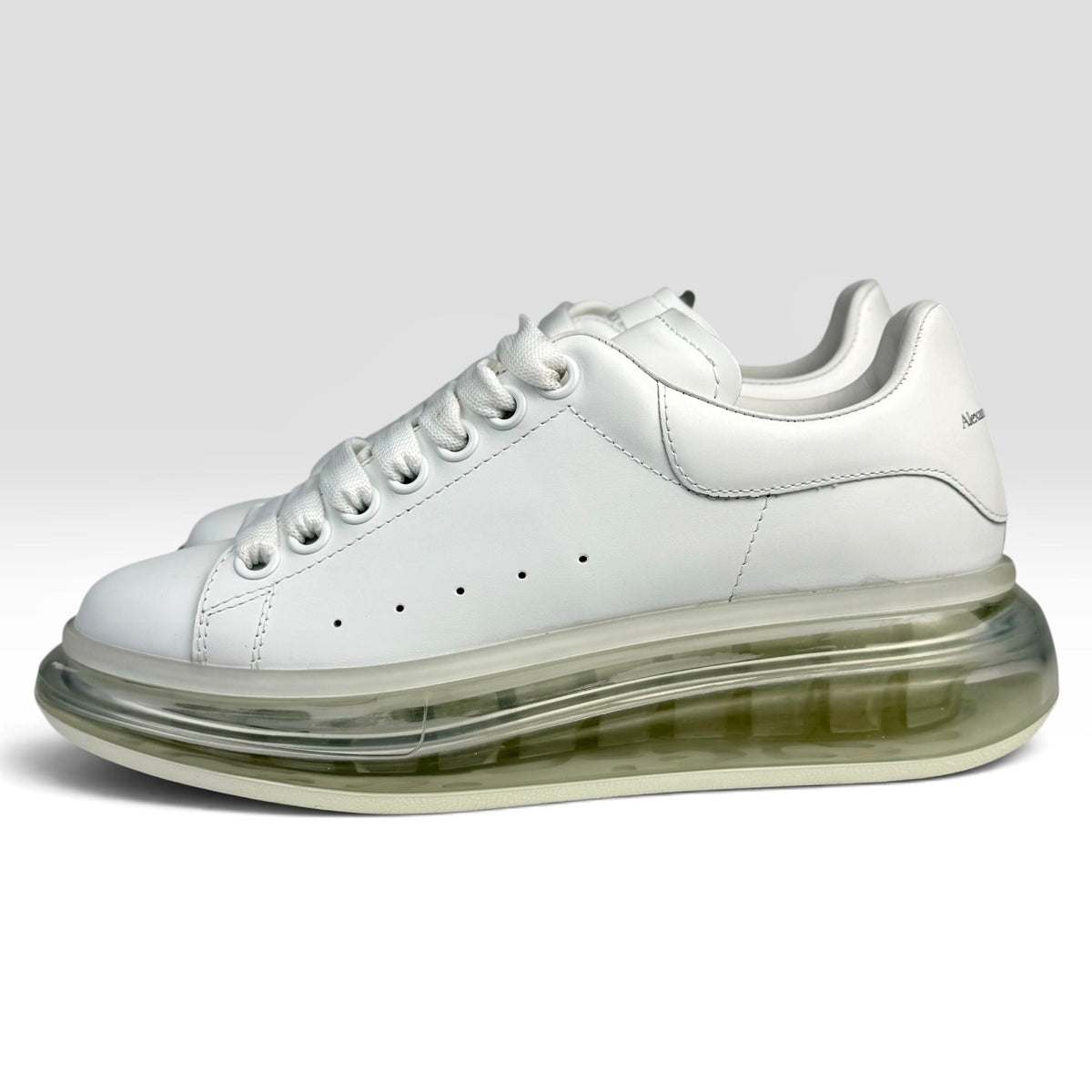 Alexander McQueen Oversized Clear Sole Sneakers White