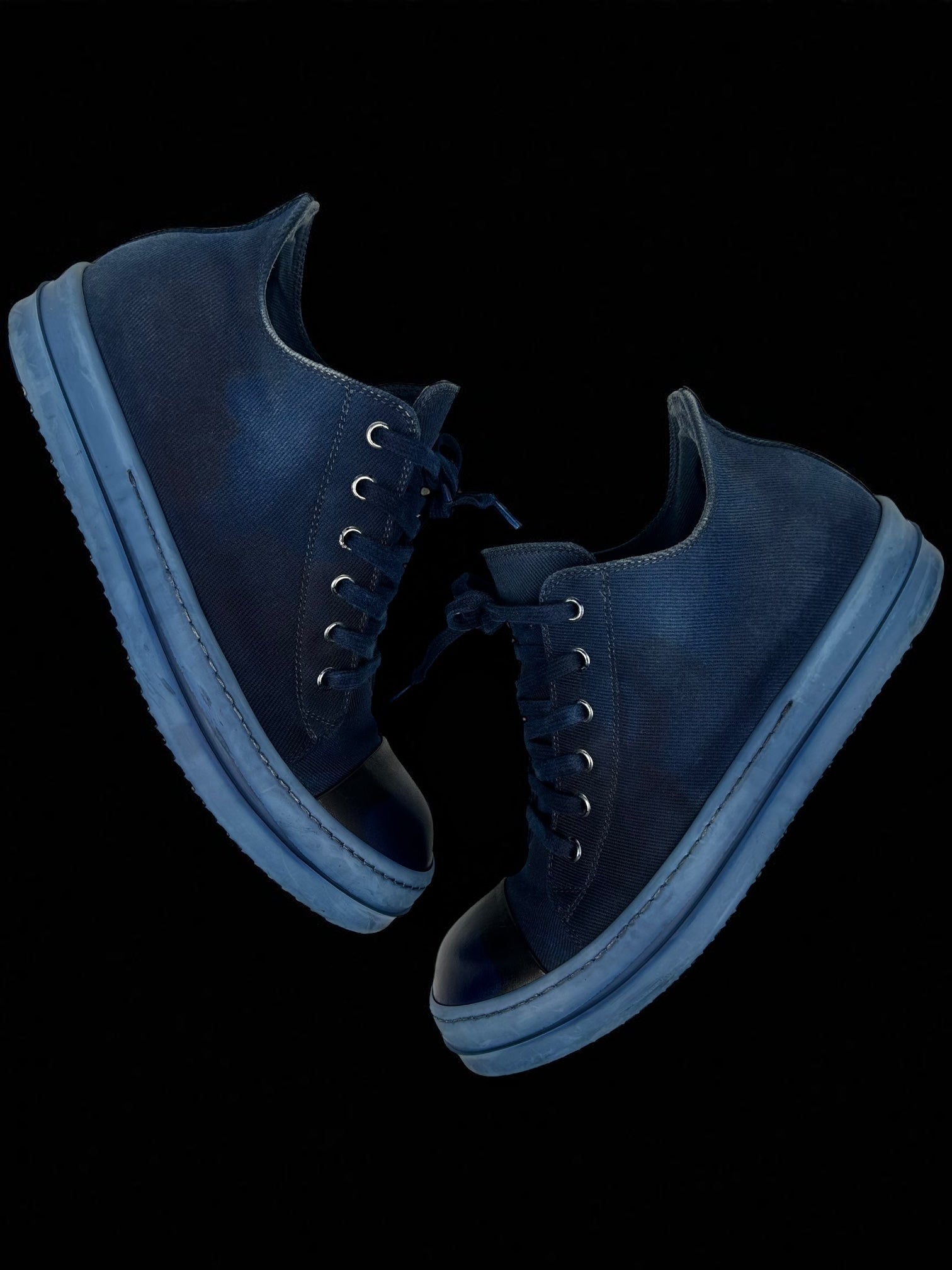 Rick Owens Ramones Low Indigo Dye