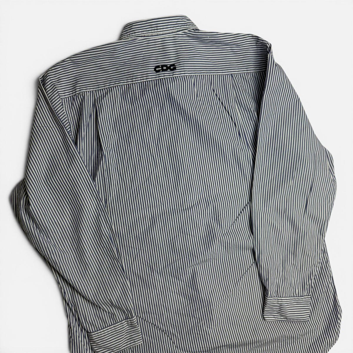 Comme Des Garçons Striped Button-Up Shirt White/Blue
