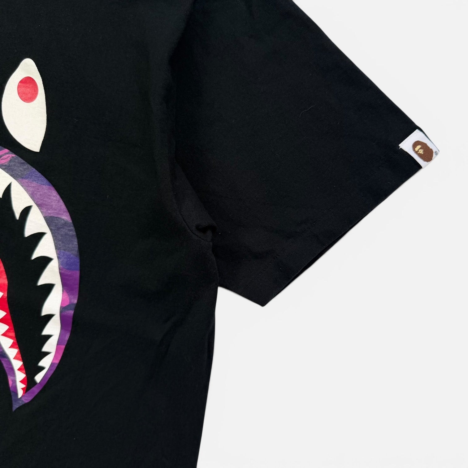 Bape Camo Silver Zip Shark T-shirt