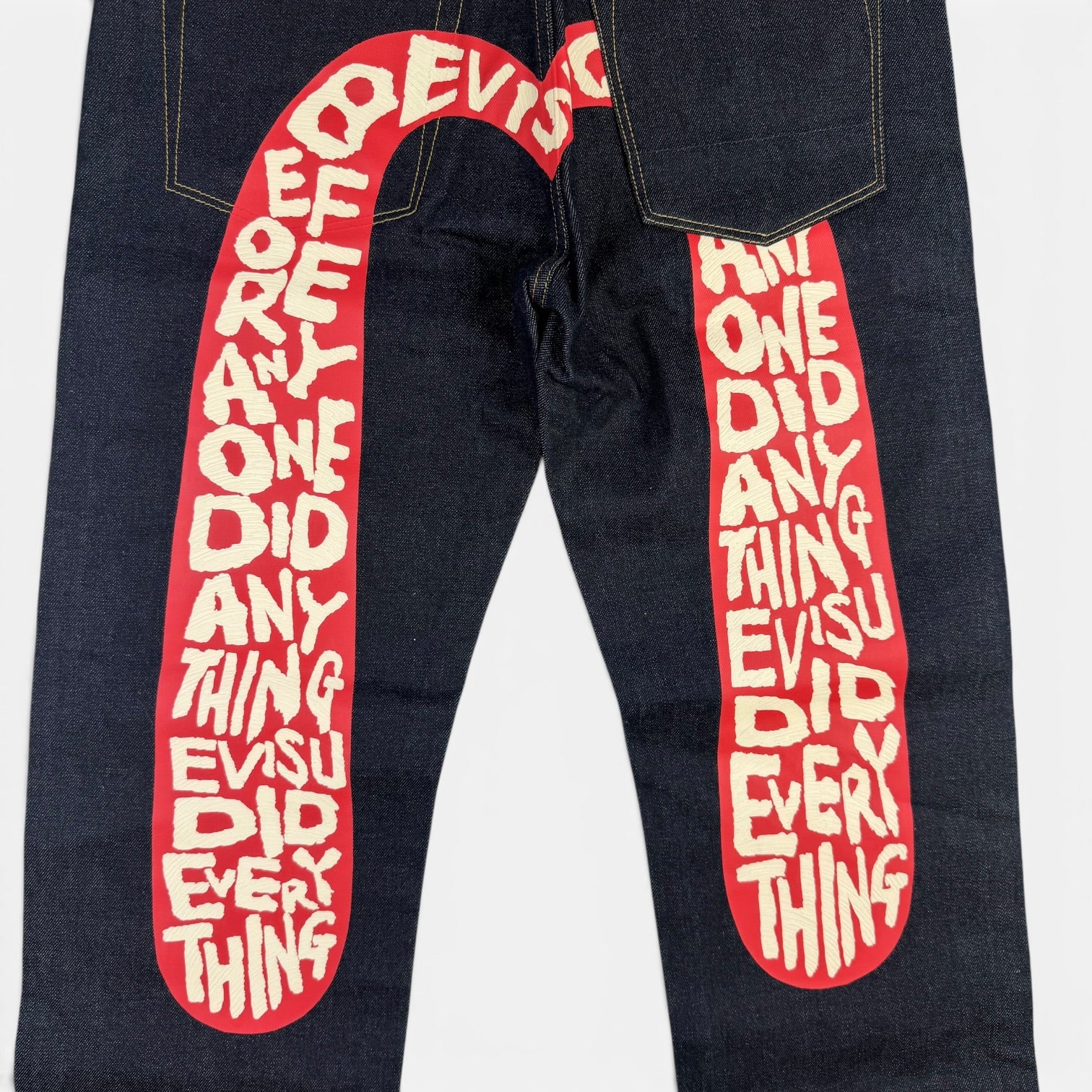 Evisu "Before Anyone Did Anything" Daicock Japanese Denim Red
