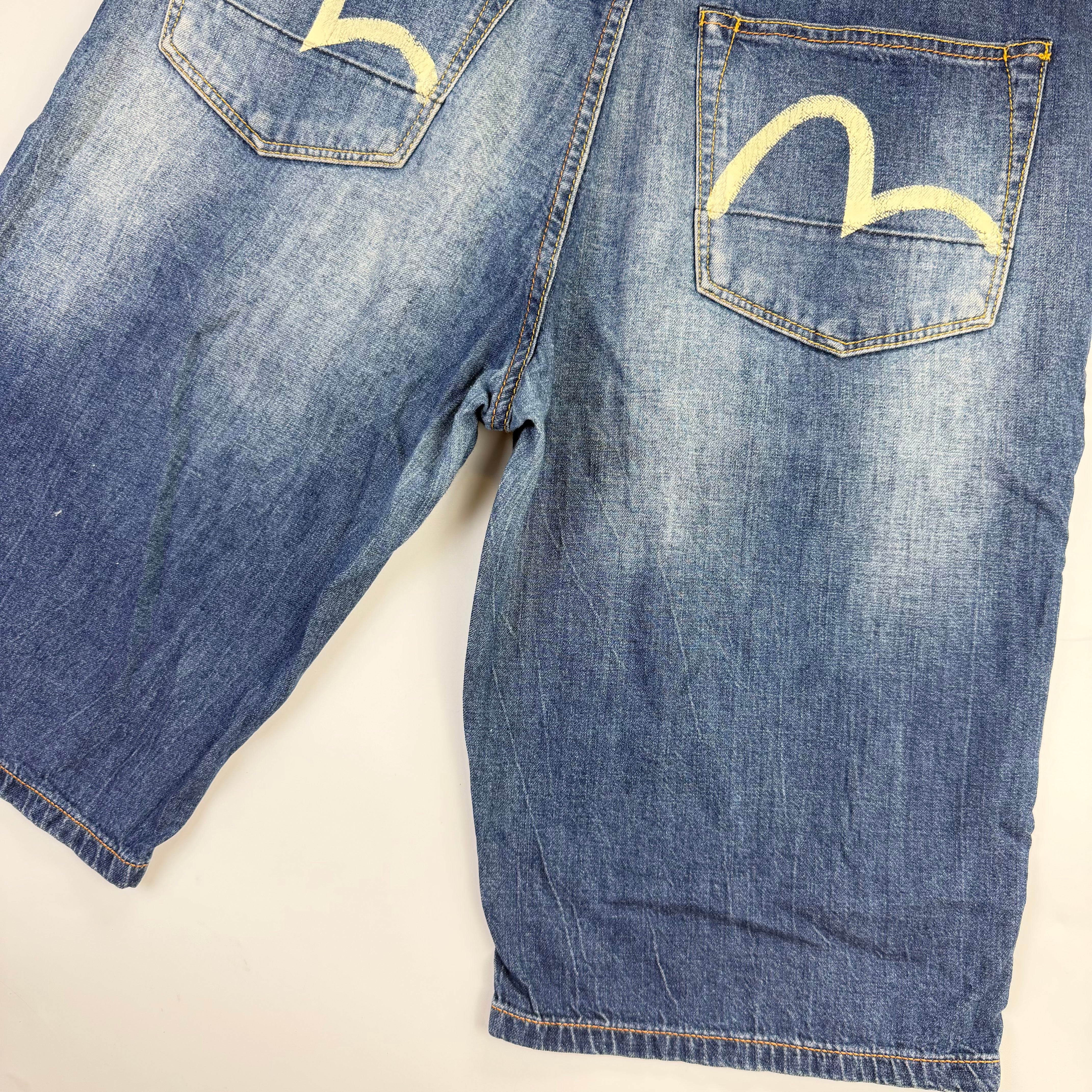 Evisu Seagull Denim Shorts