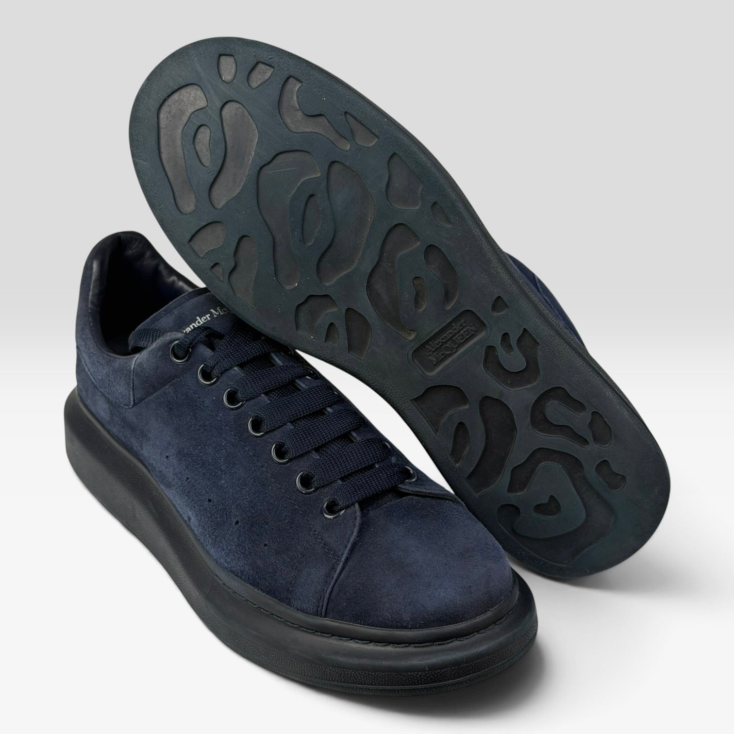 Alexander McQueen Oversized Sneaker Ink Blue Suede