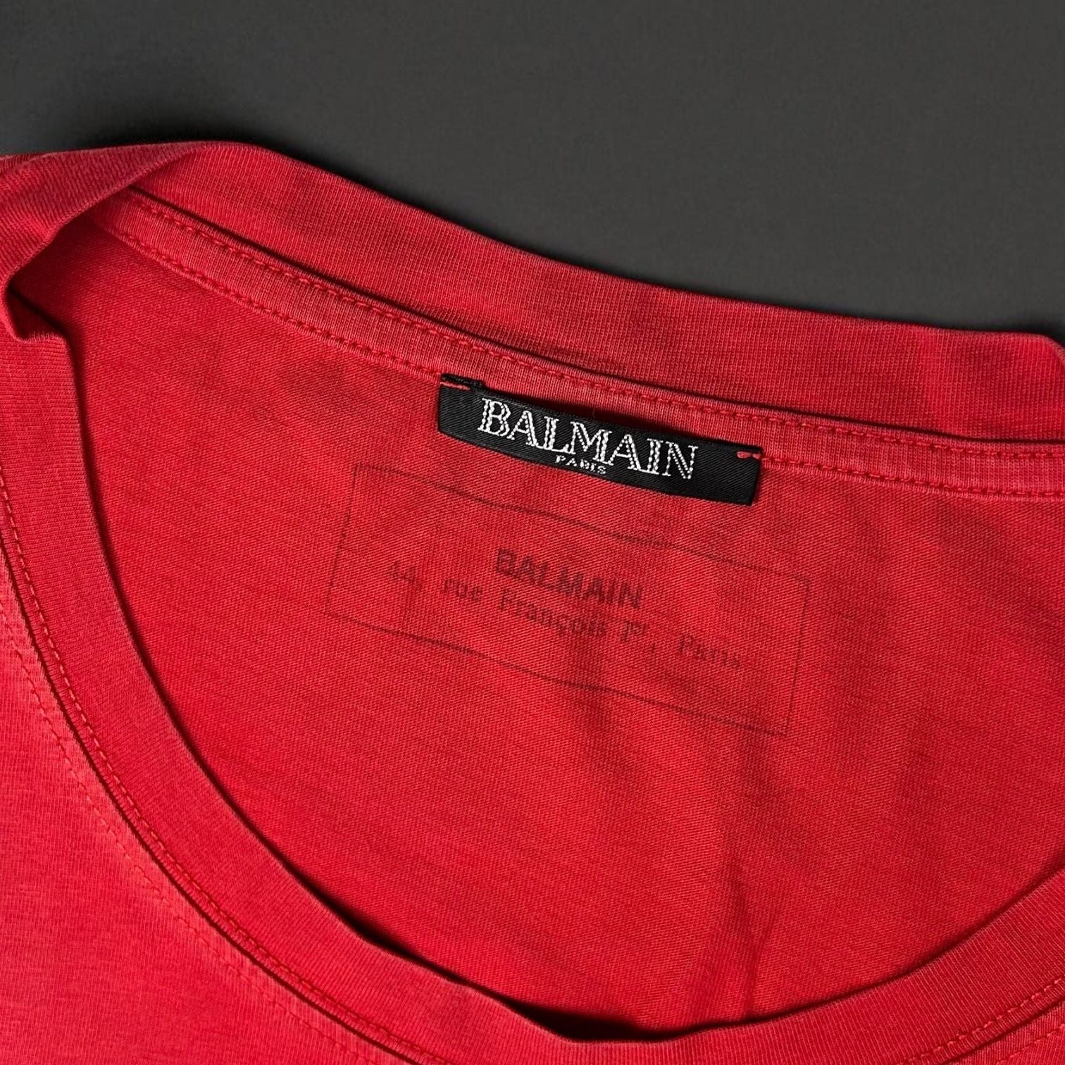 Balmain Red Logo T-shirt