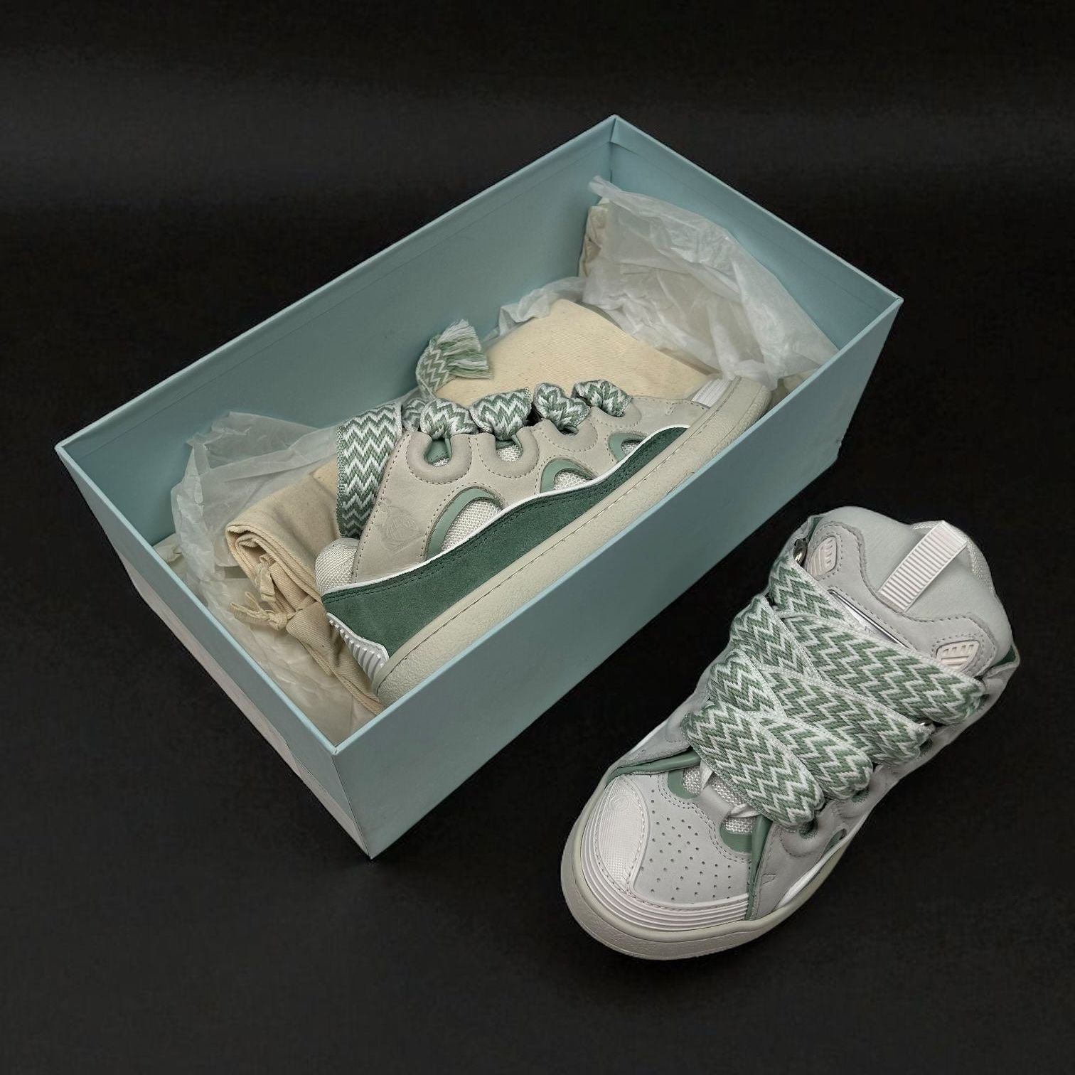 Lanvin Turqoise White Sneaker