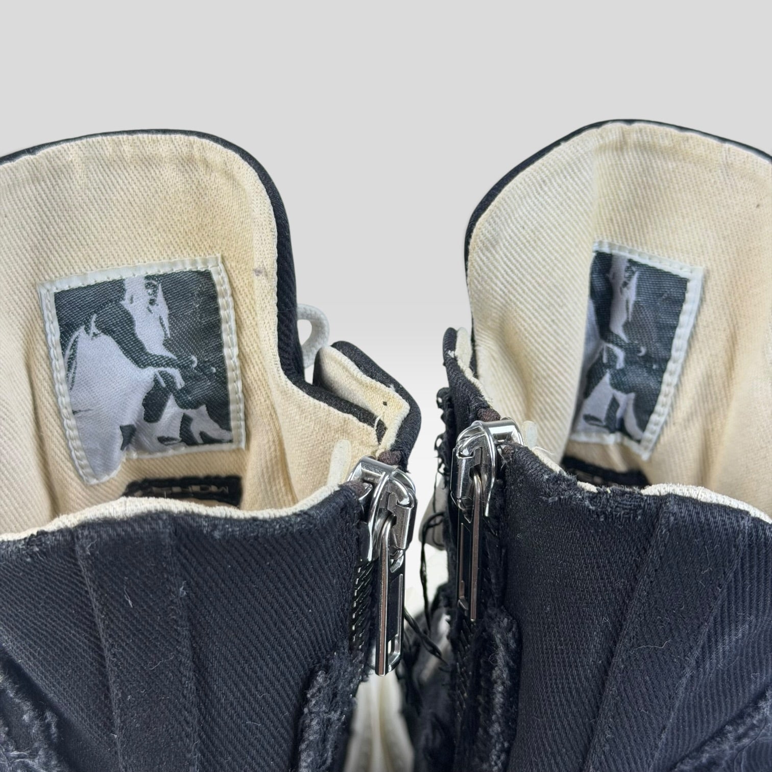 Rick Owens DRKSHDW Ramones High Slashed Black/Milk