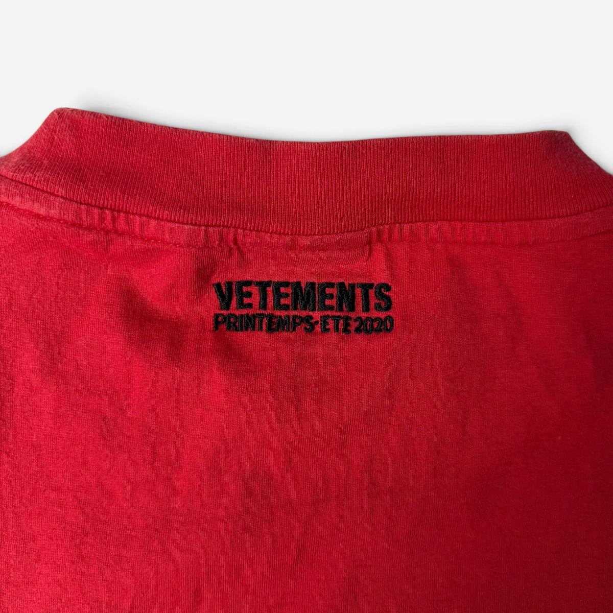 Vetements SS20 "Split-Side" Anarchy Logo T-Shirt Red/Black