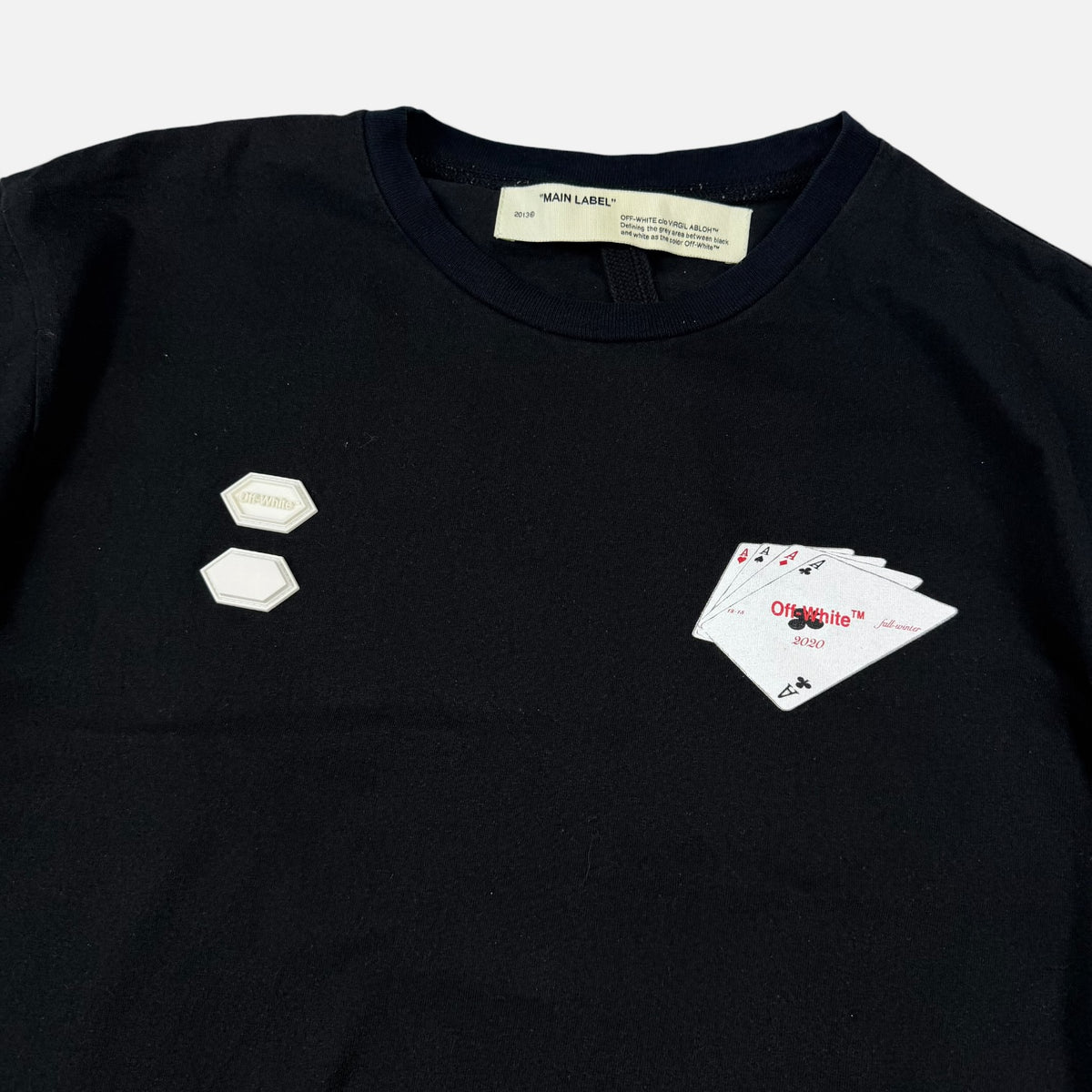 Off-White Hand Card Oversized T-Shirt Black