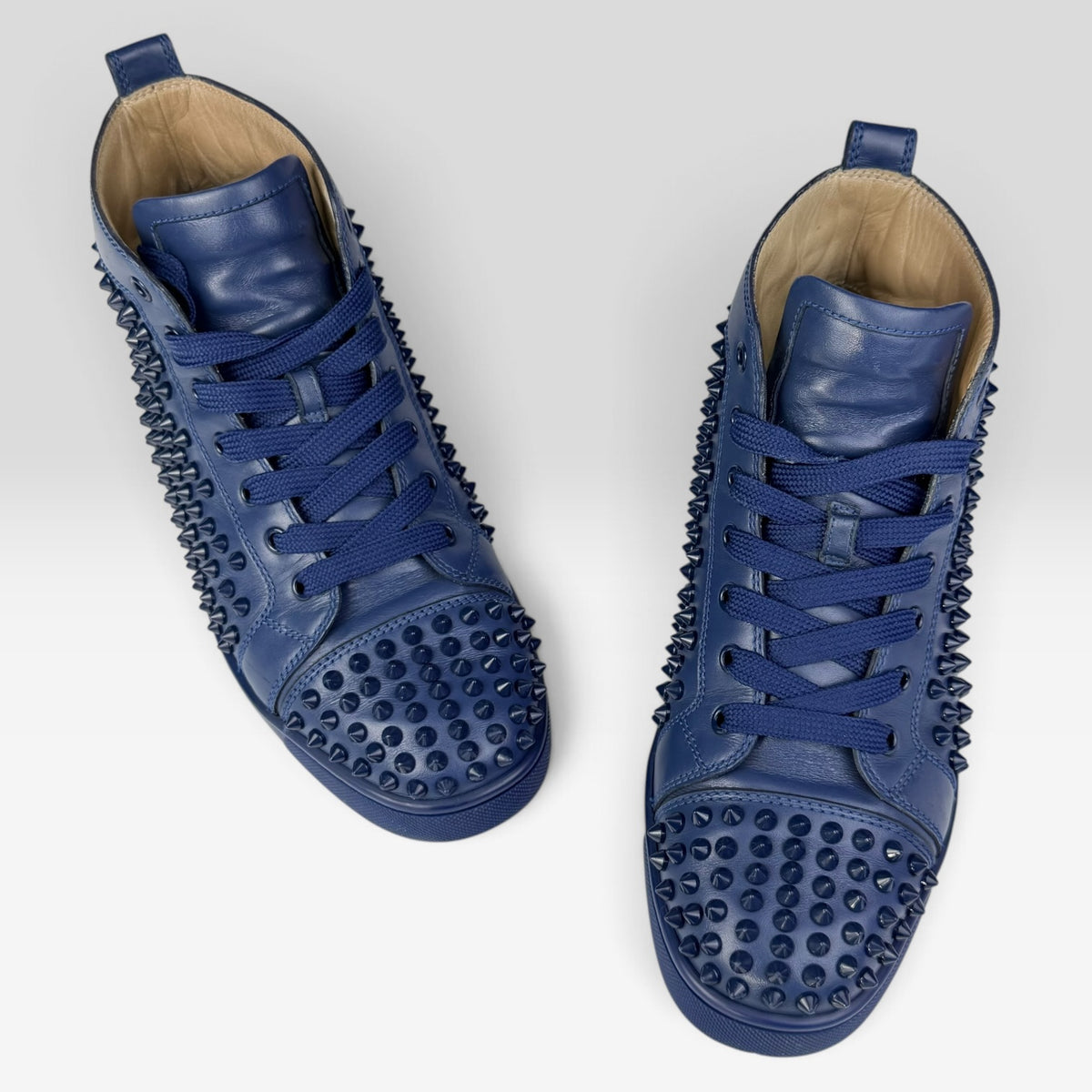 Christian Louboutin Louis Spikes High-Top Blue