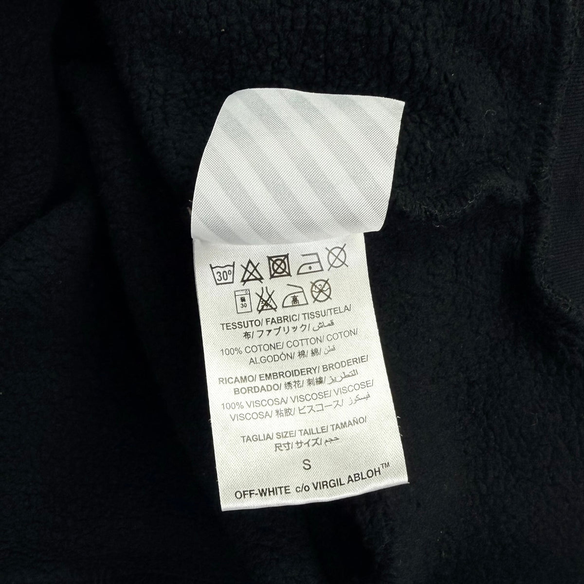 Off-White Patches Zip Hoodie Black