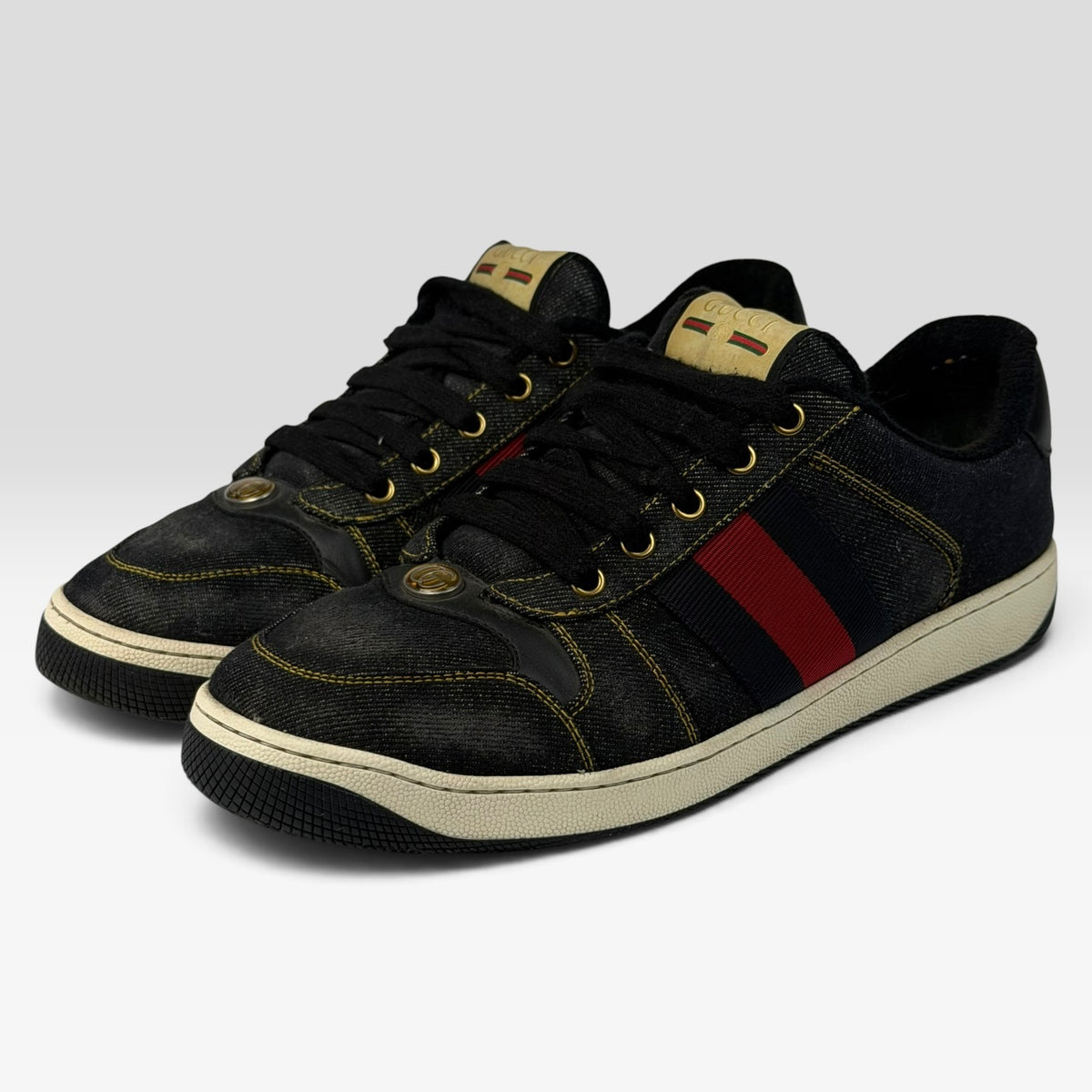 Gucci Screener Denim Sneakers