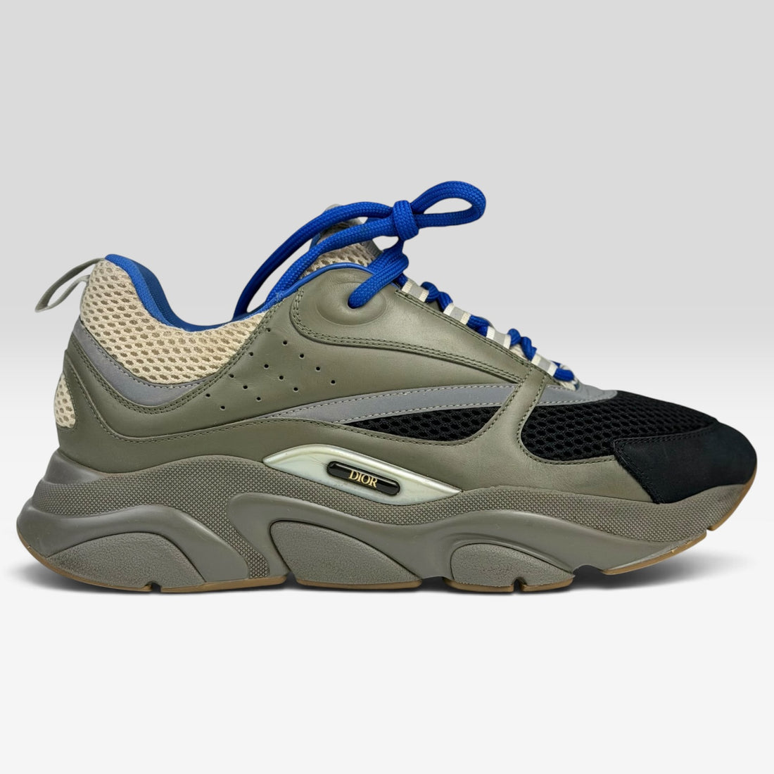 Dior B22 Sneakers Khaki, albastru, vedere din față