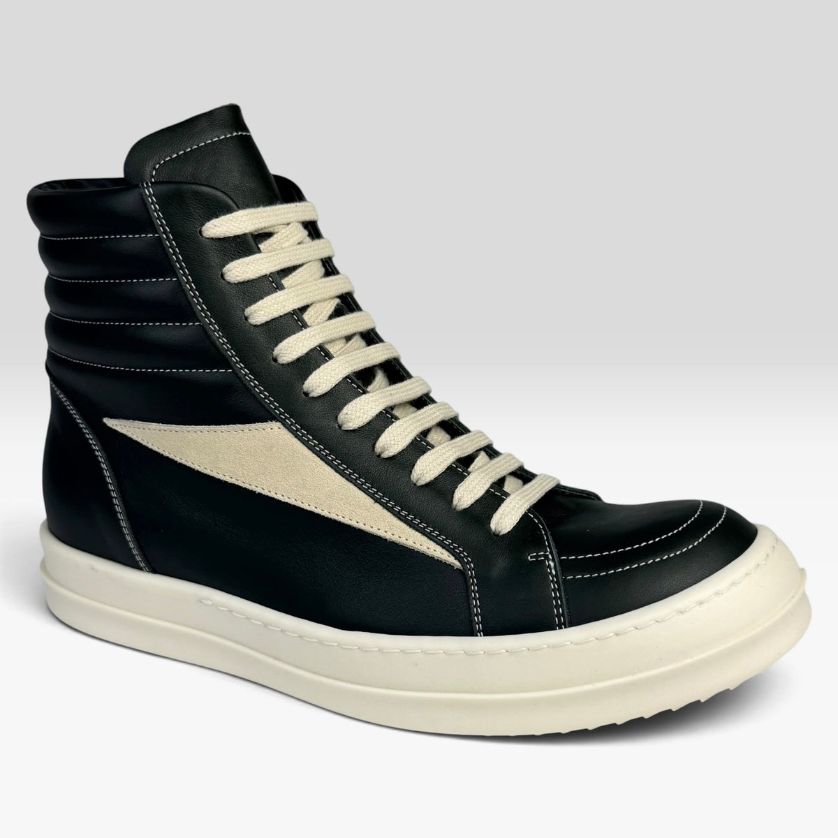 Rick Owens Vintage Sneaks High Dark Green Leather