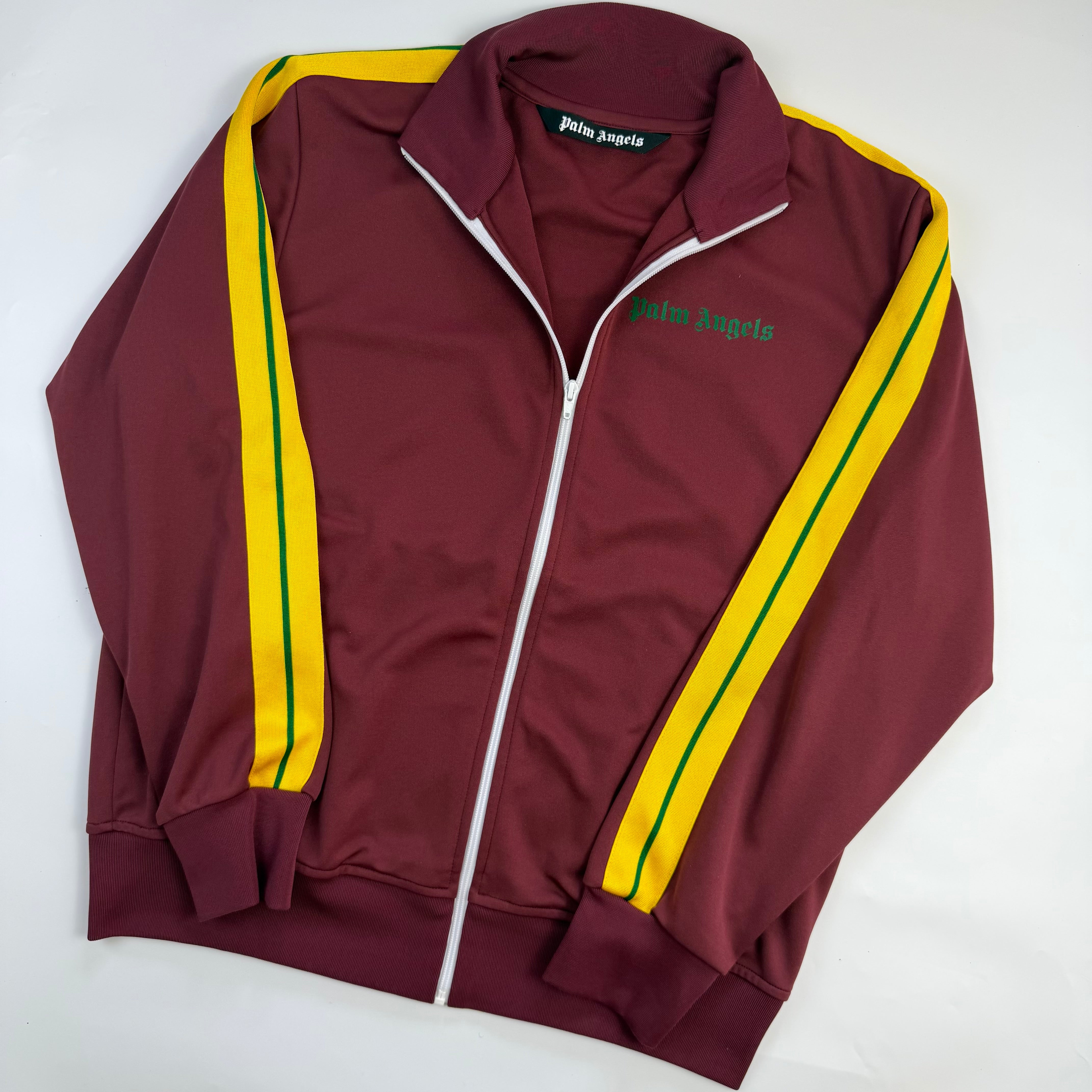 Palm Angels Track Jacket Burgundy/Yellow
