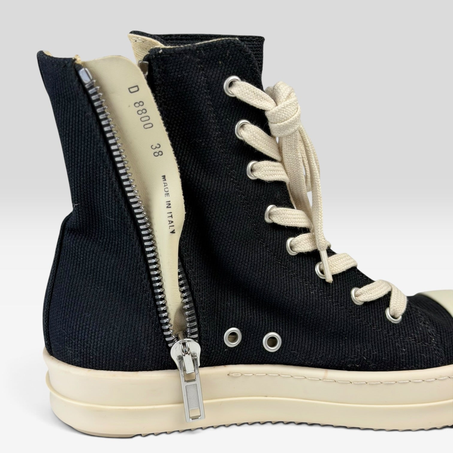 Rick Owens DRKSHDW Ramones High Black/Milk