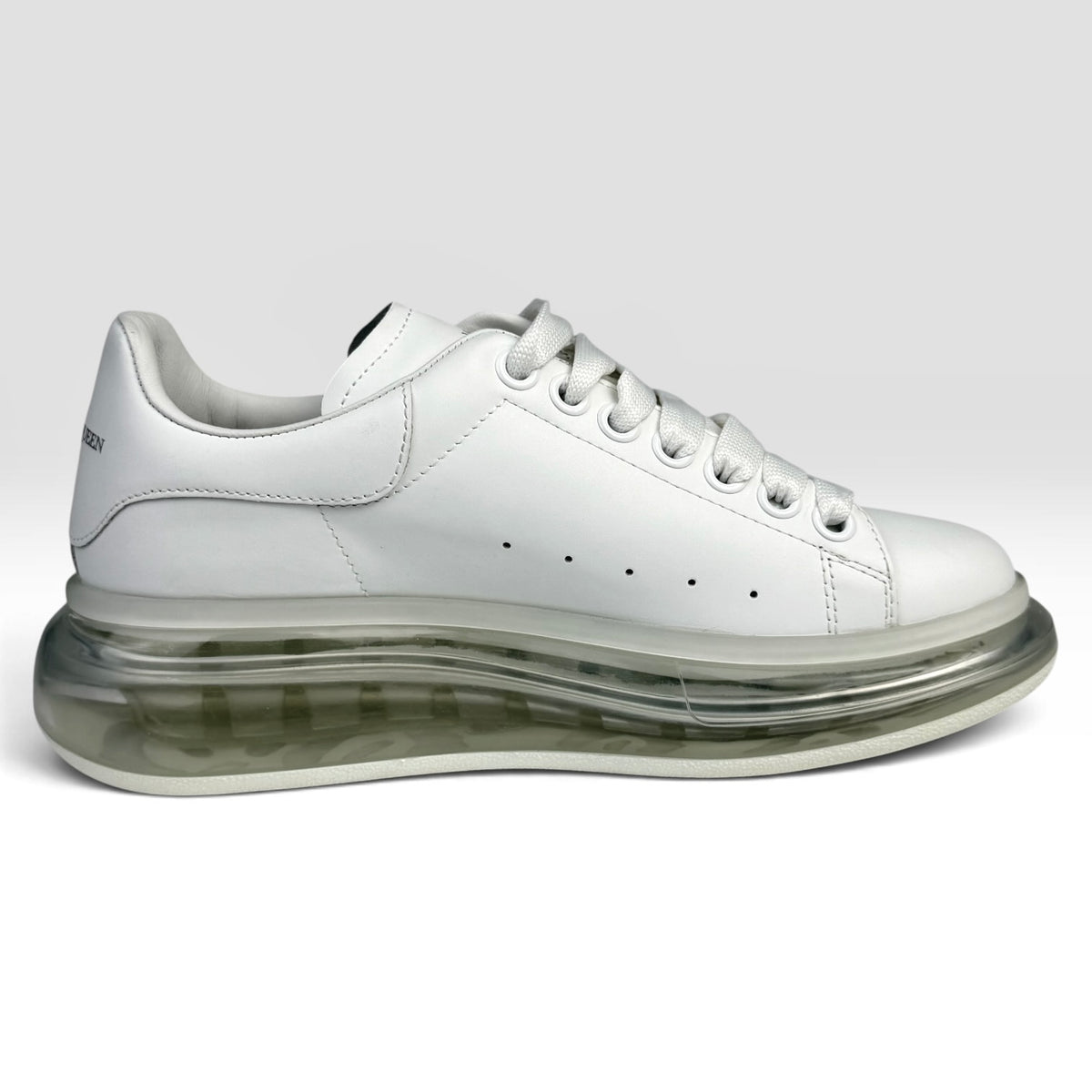 Alexander McQueen Oversized Clear Sole Sneakers White