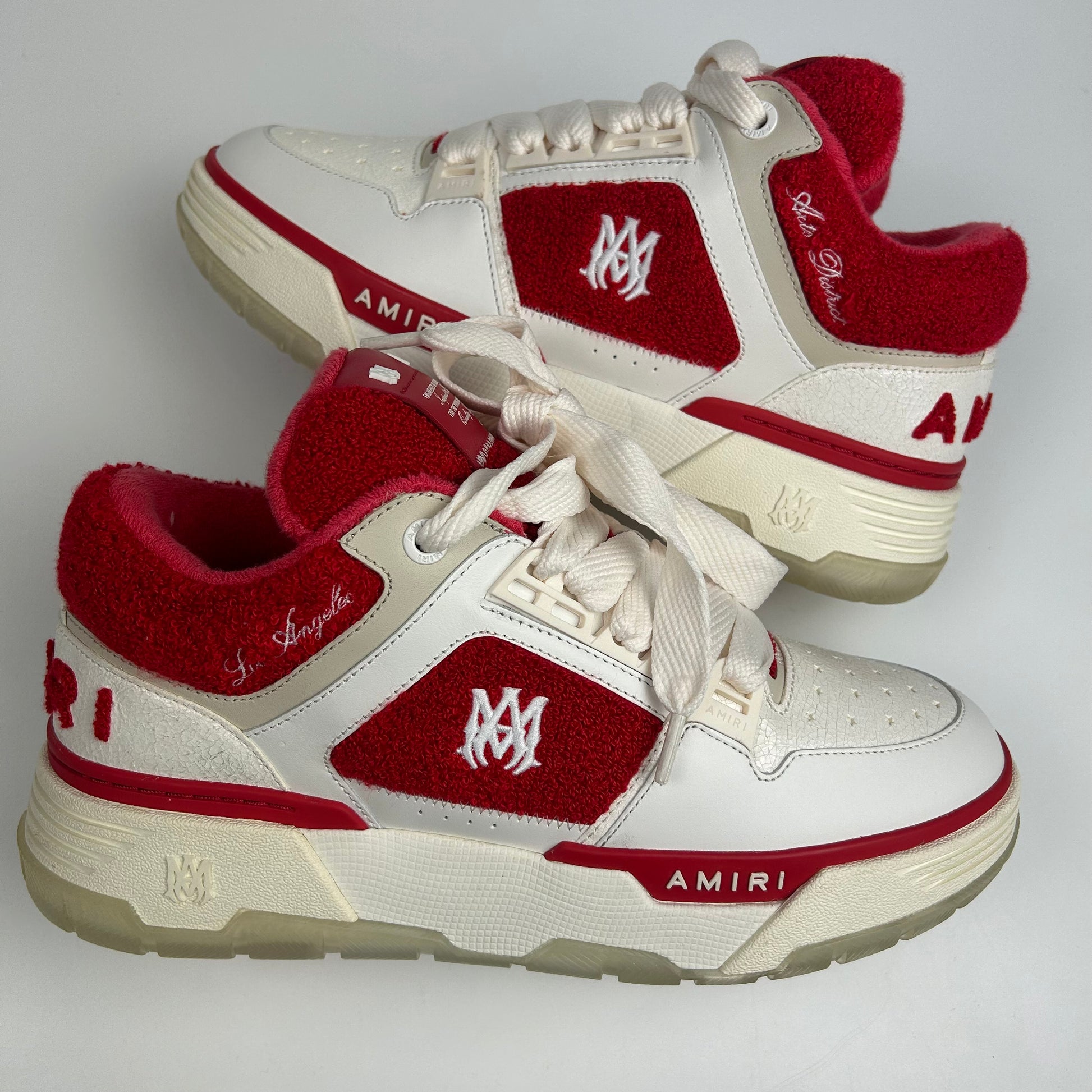 Amiri MA-1 Varsity White Red