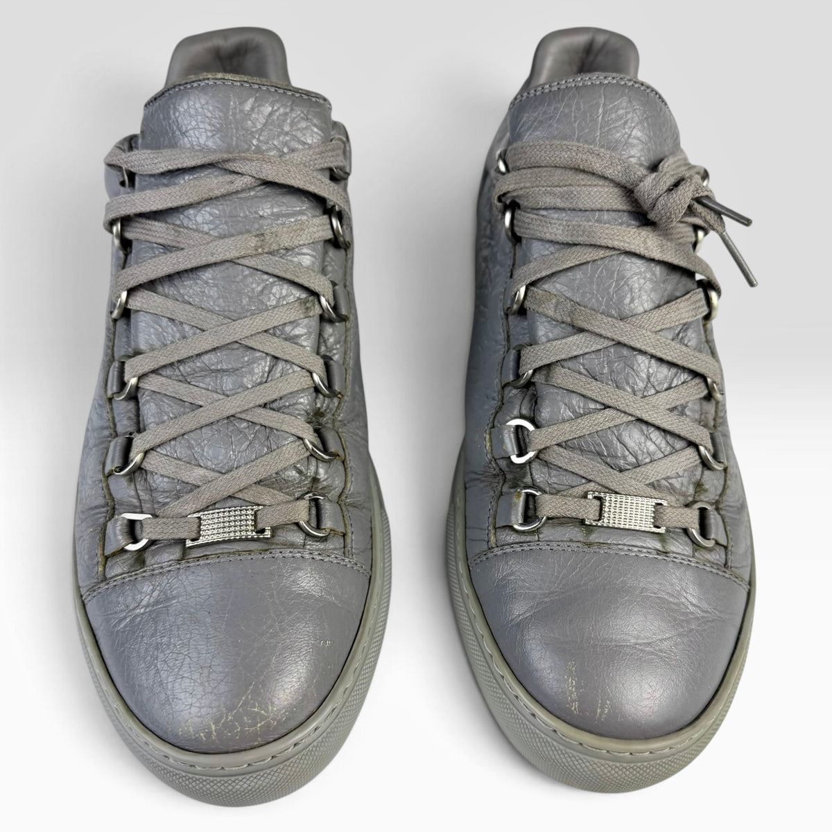 Balenciaga Arena Low Grey Leather