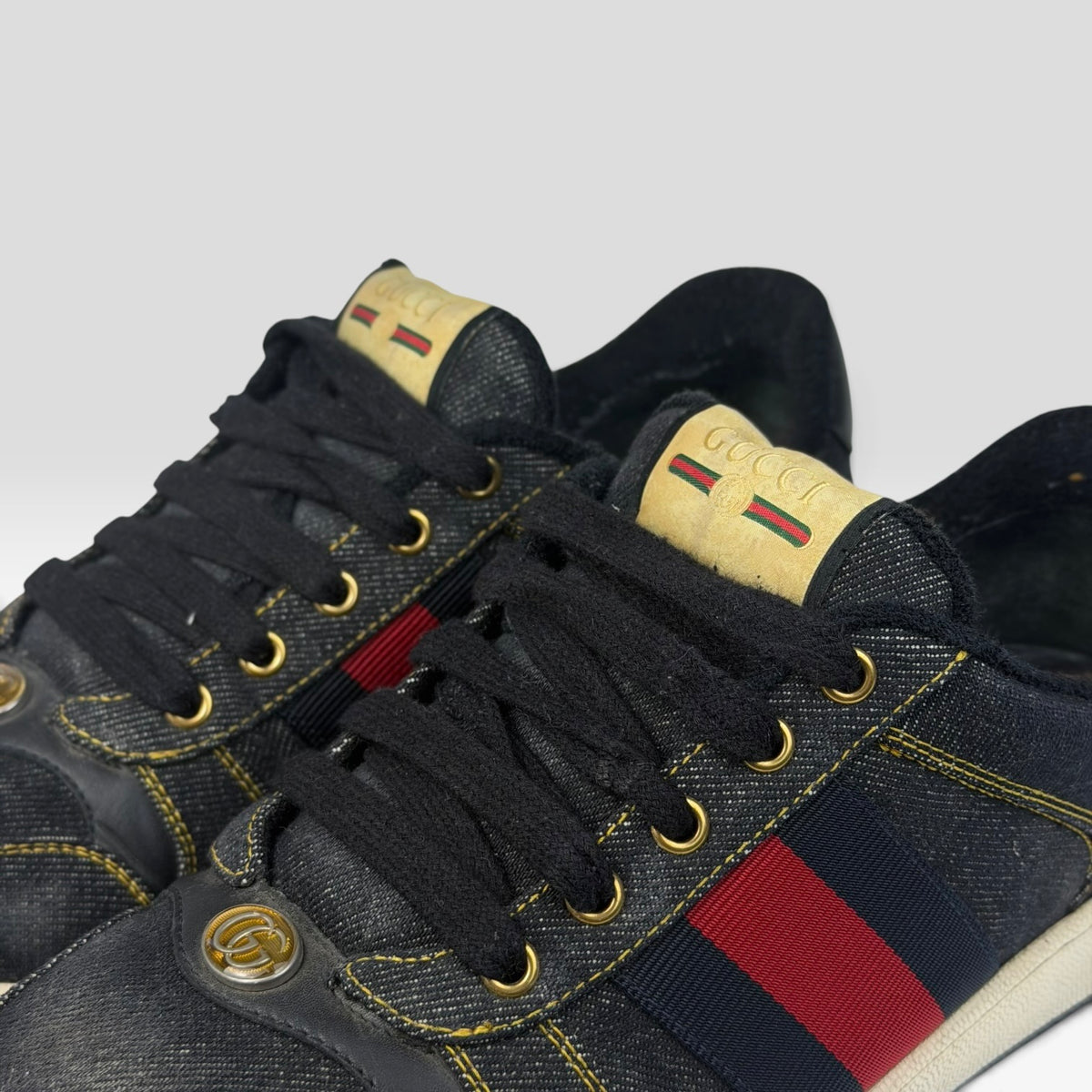 Gucci Screener Denim Sneakers
