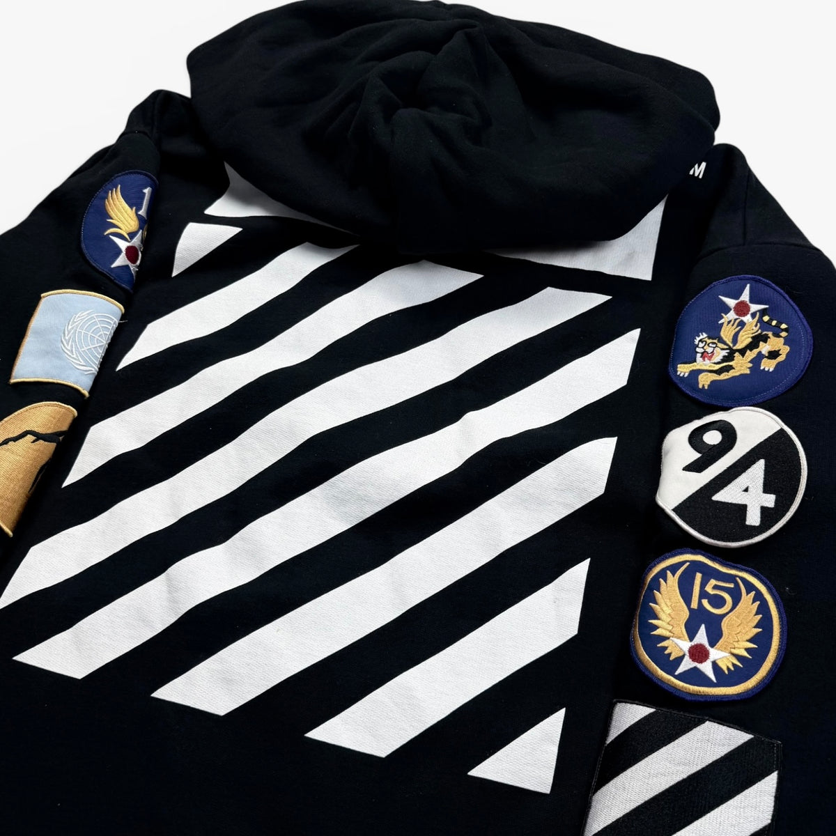 Off-White Patches Zip Hoodie Black