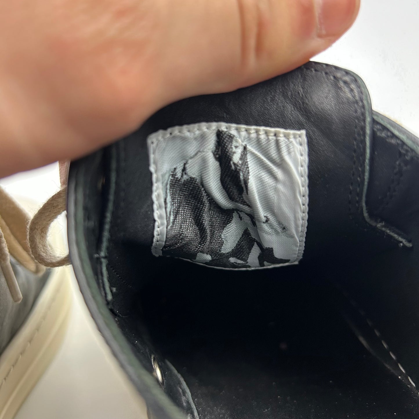 Rick Owens Ramones Low Black Leather