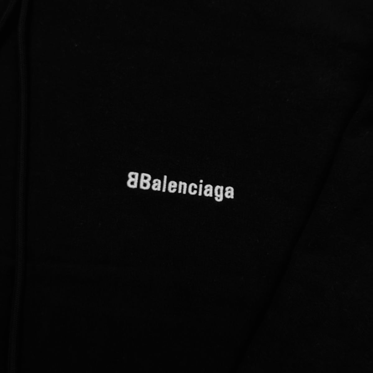 Balenciaga BB Embroidered Logo Hoodie Black