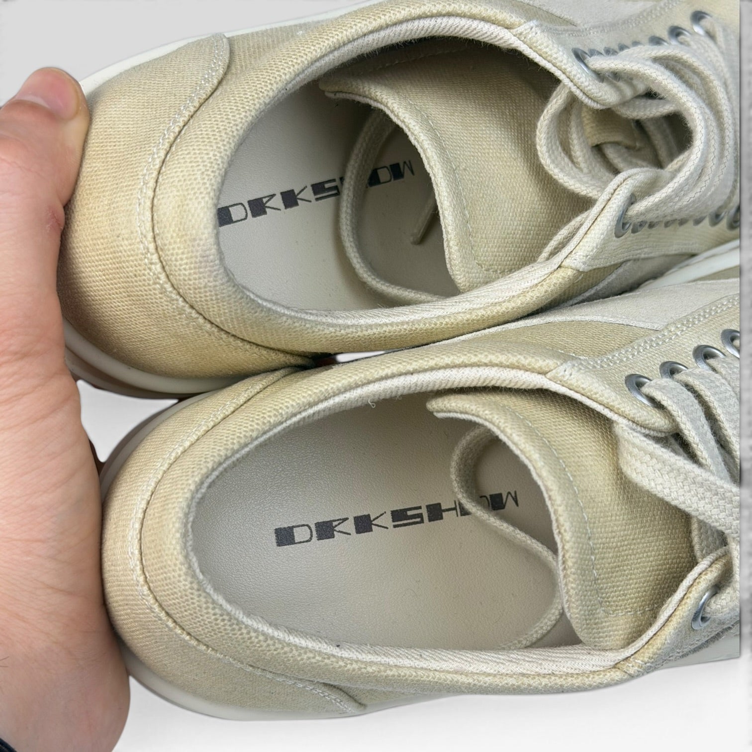 Rick Owens Vintage Sneaks Denim Beige/Milk