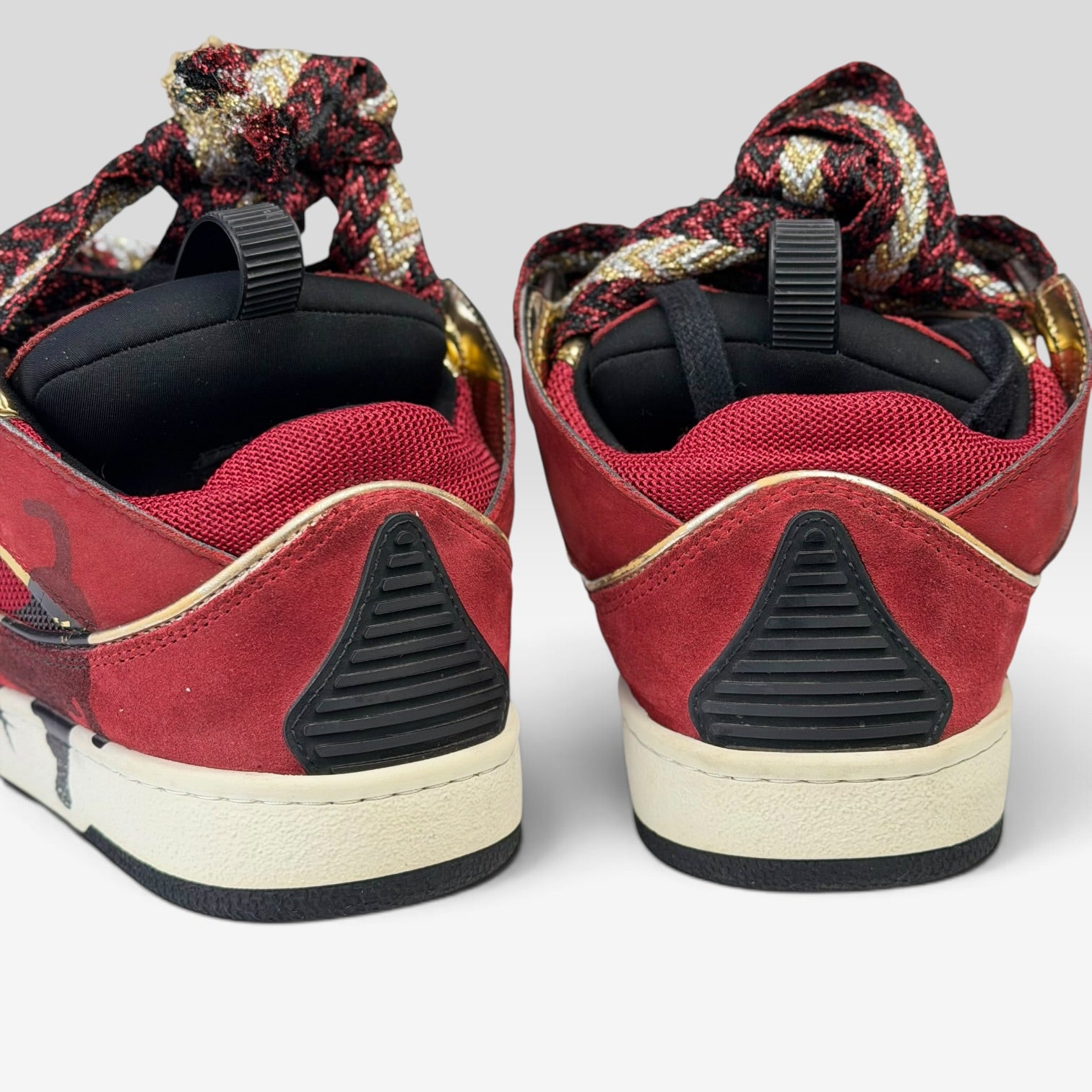 Lanvin Curb Red/Gold Sneakers
