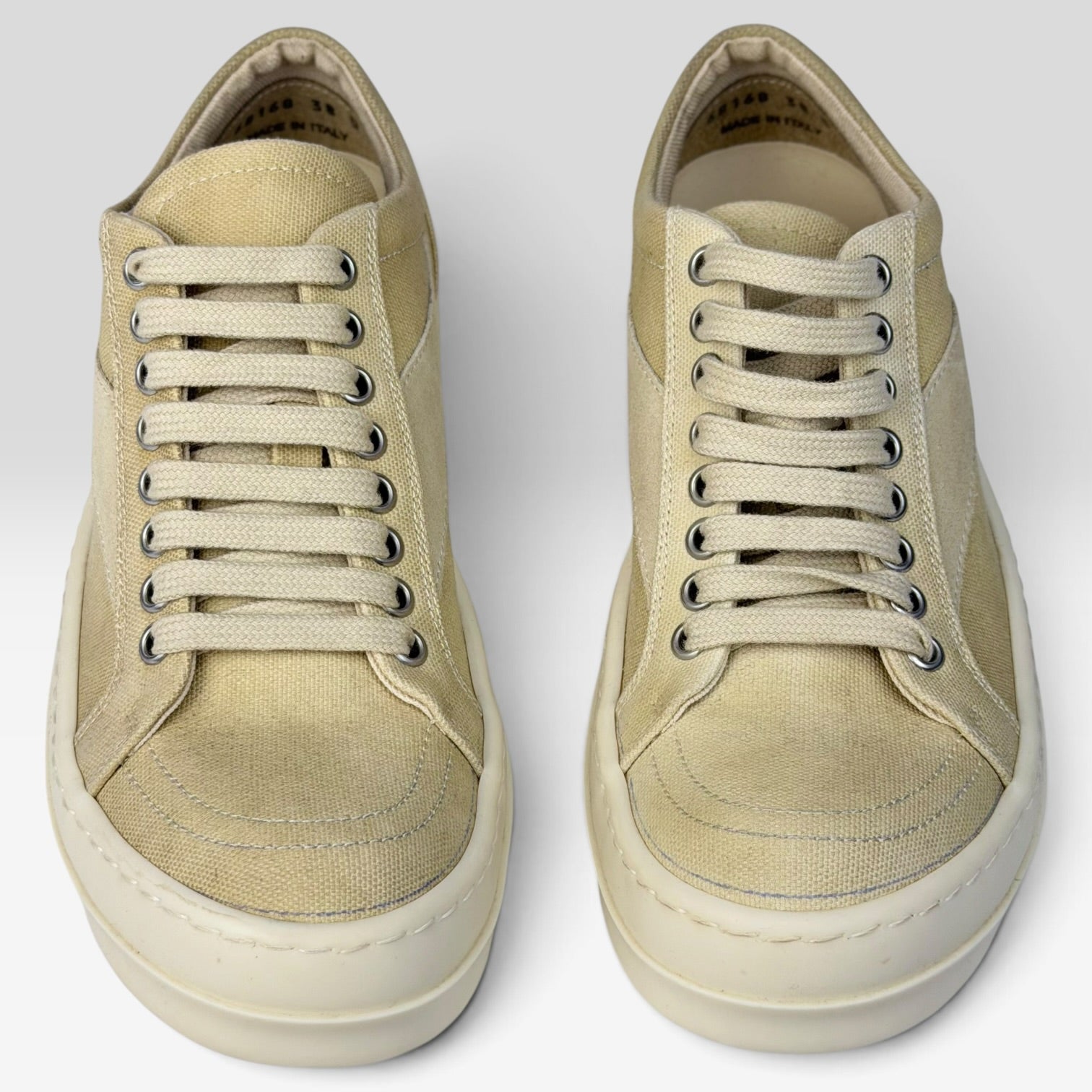 Rick Owens Vintage Sneaks Denim Beige/Milk