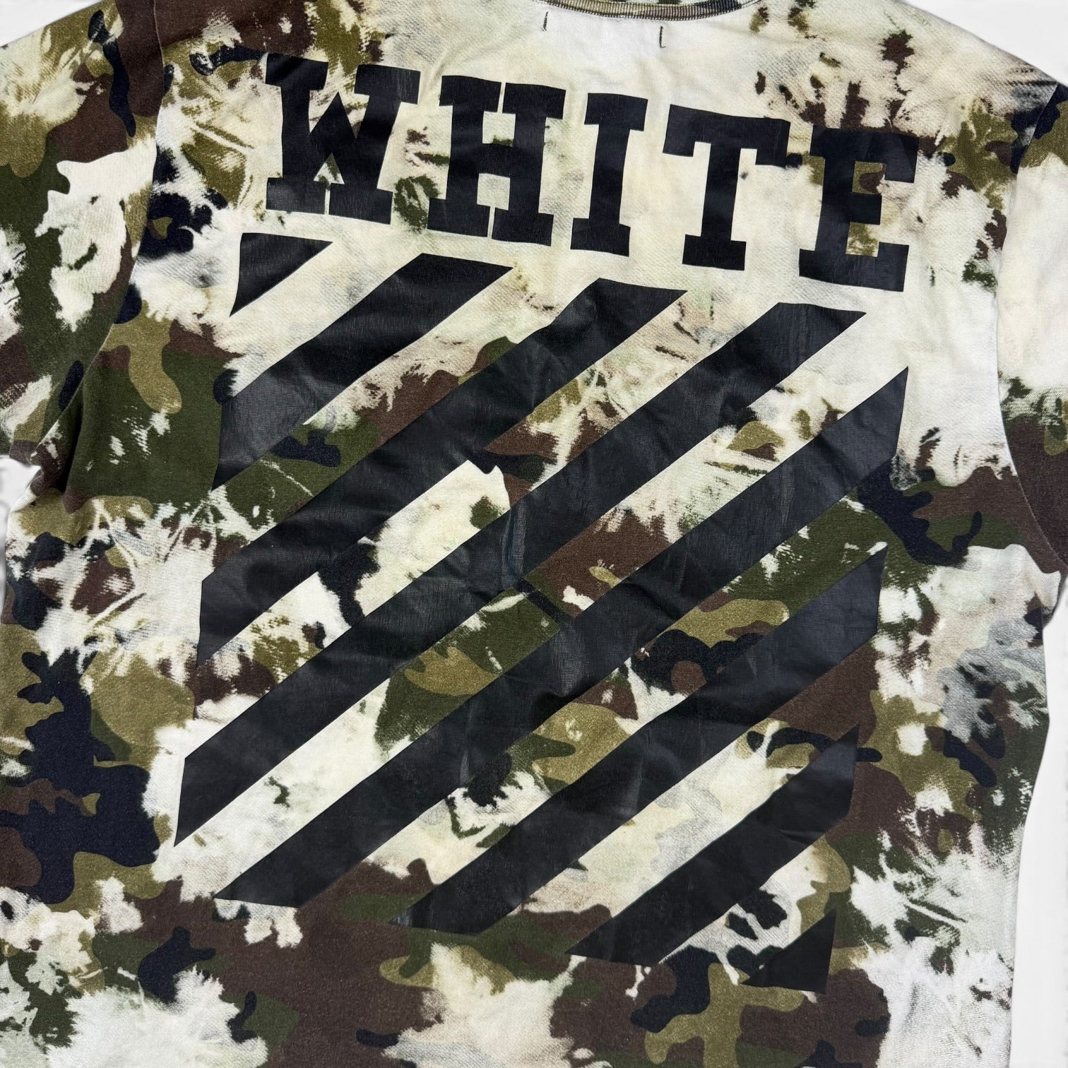 Off-White SS16 Bleached Camouflage T-Shirt Khaki