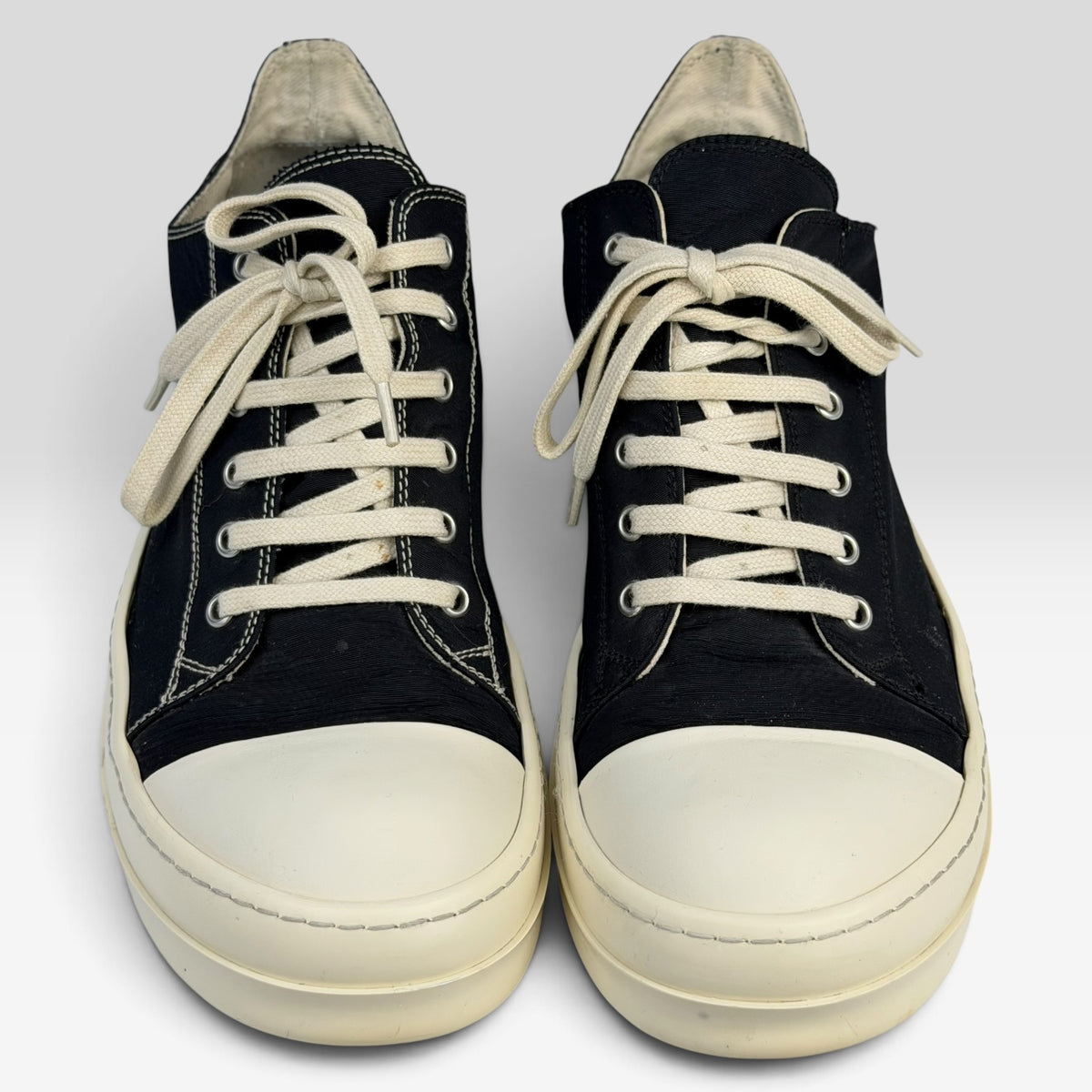 Rick Owens DRKSHDW Ramones Low Double Stitch Black/Milk