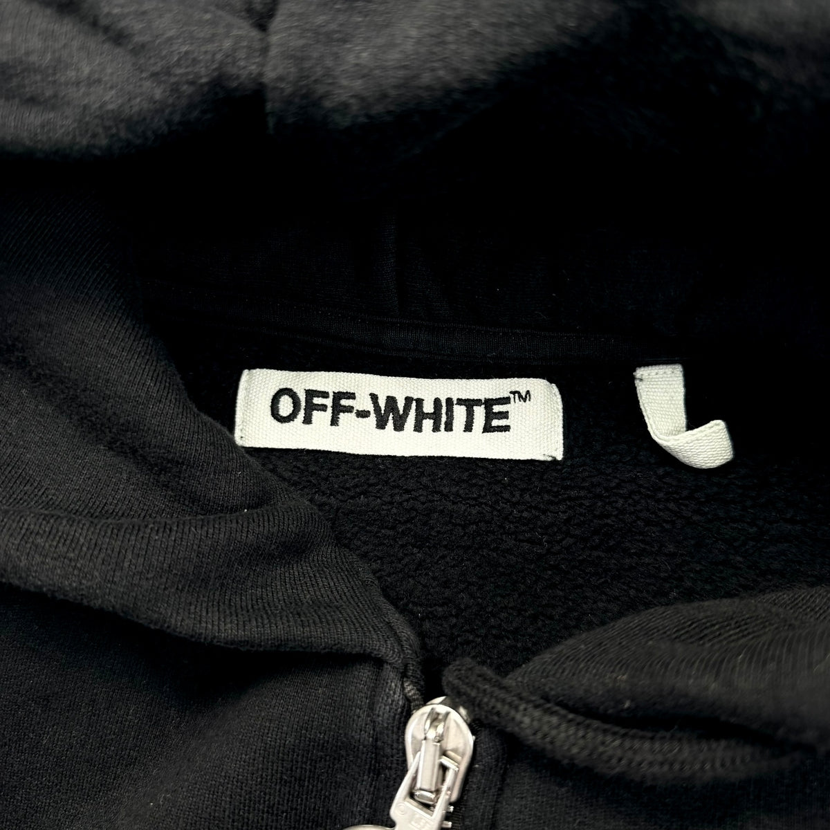 Off-White Patches Zip Hoodie Black