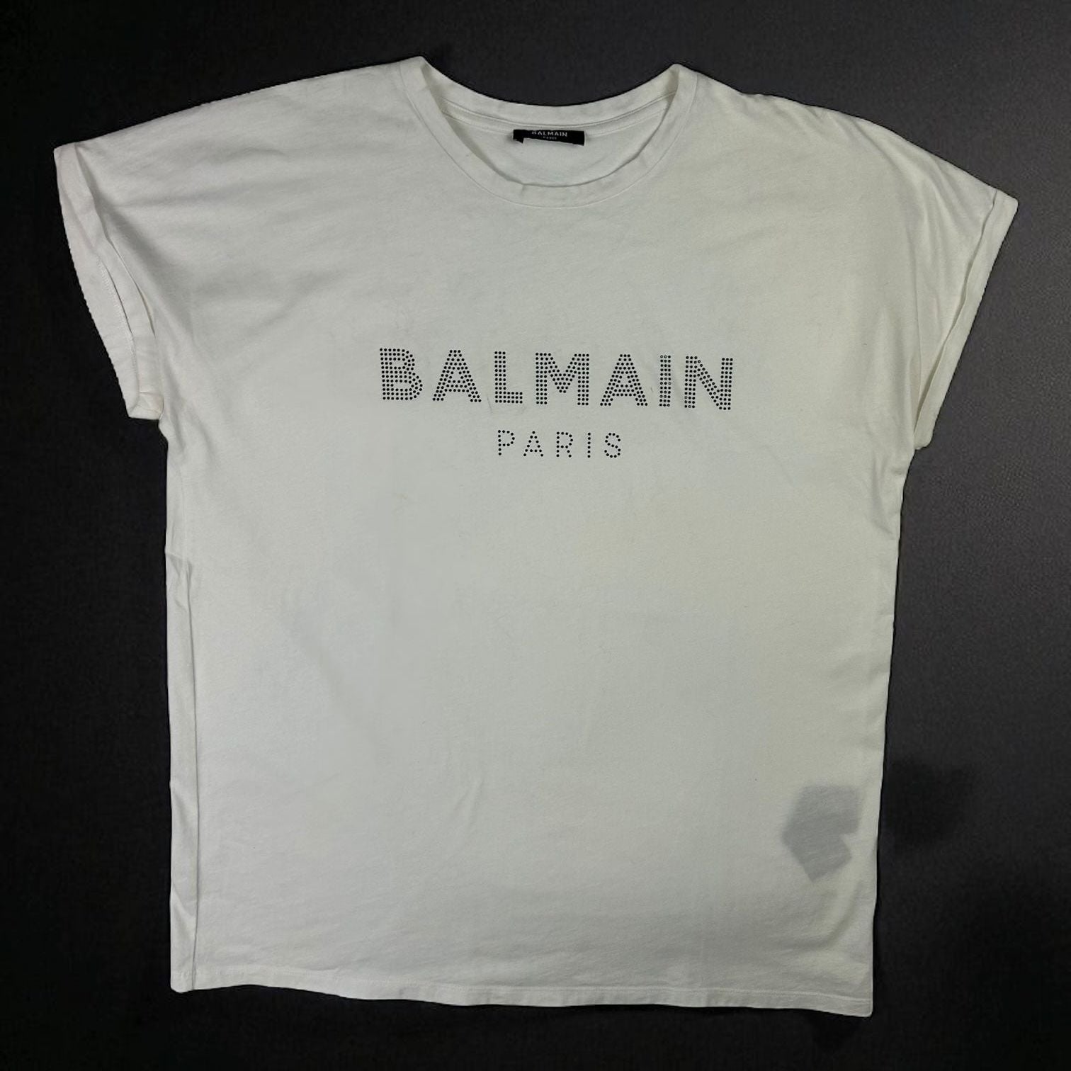 Balmain Paris Rhinestone T-shirt