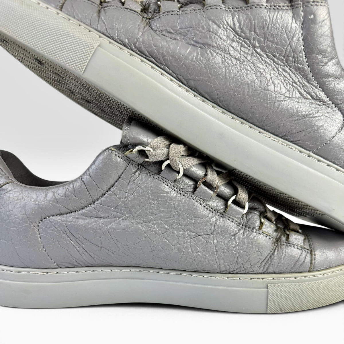 Balenciaga Arena Low Grey Leather