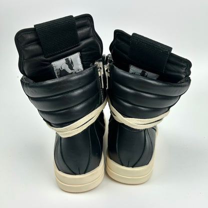 Rick Owens Geobasket Black Leather