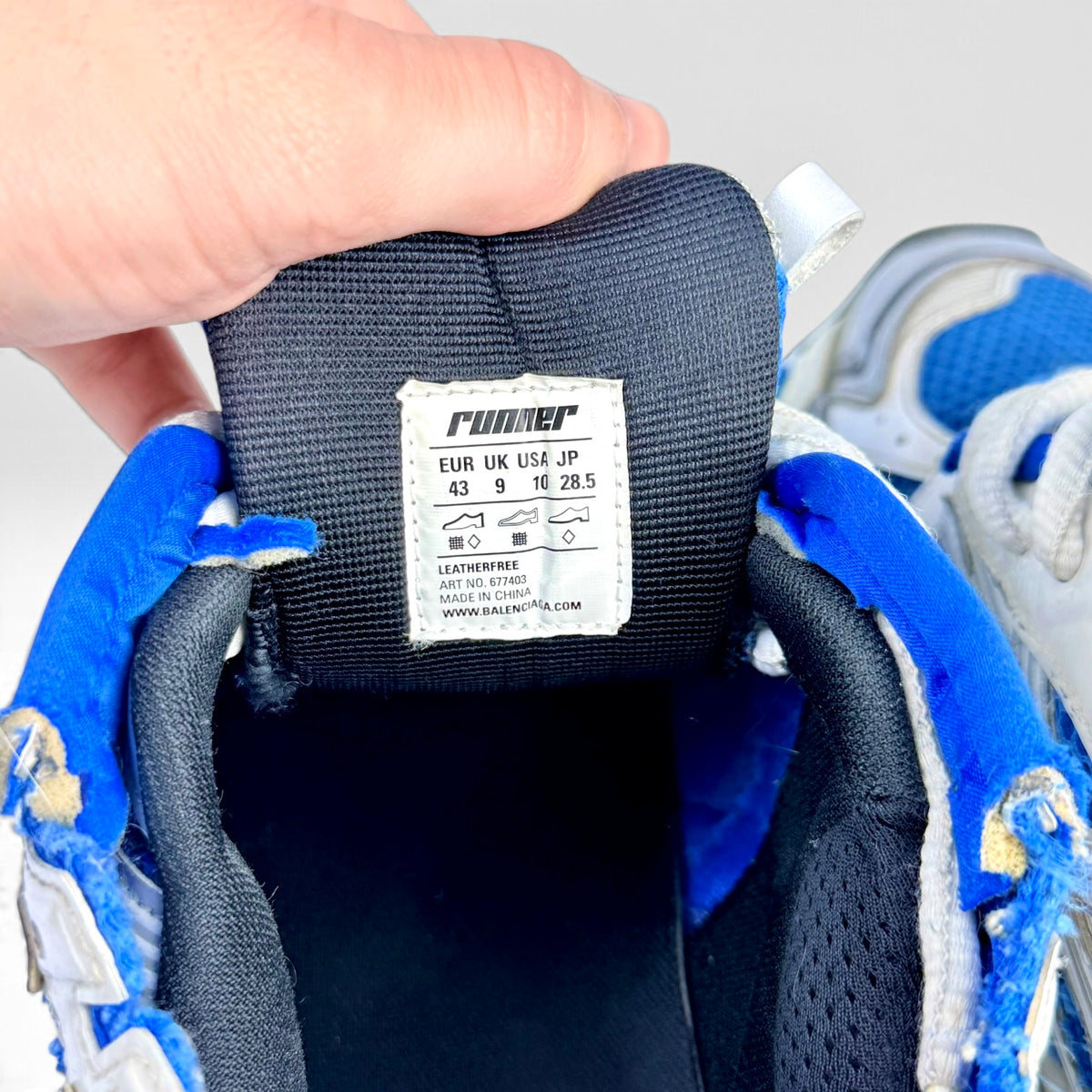 Balenciaga Runner Blue/White Sneakers
