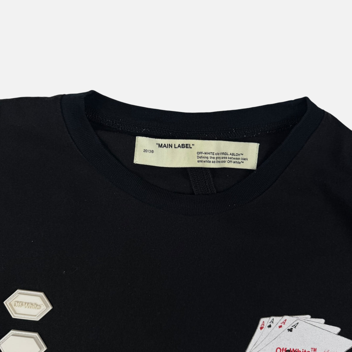 Off-White Hand Card Oversized T-Shirt Black
