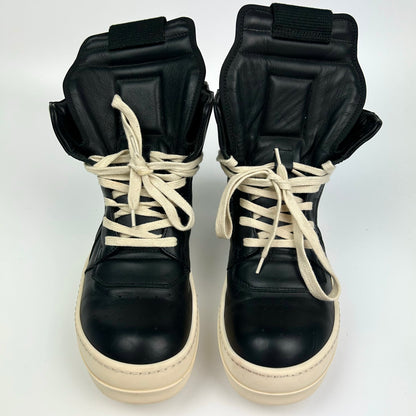 Rick Owens Geobasket Black Leather