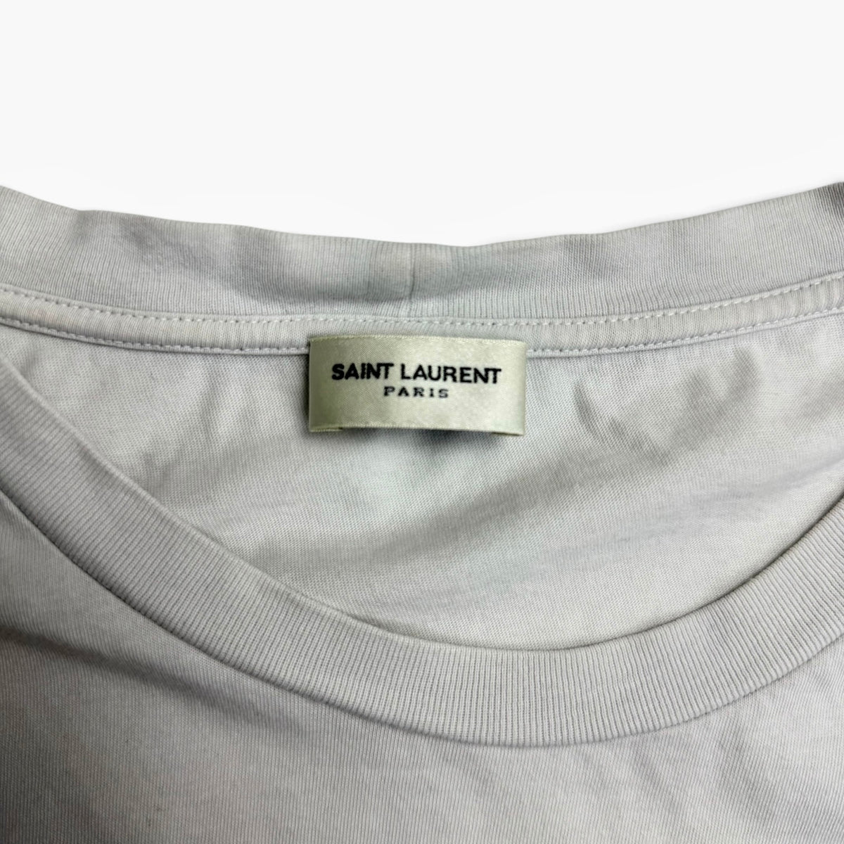 Saint Laurent by Hedi Slimane 2013 Snake YSL Print T-Shirt White