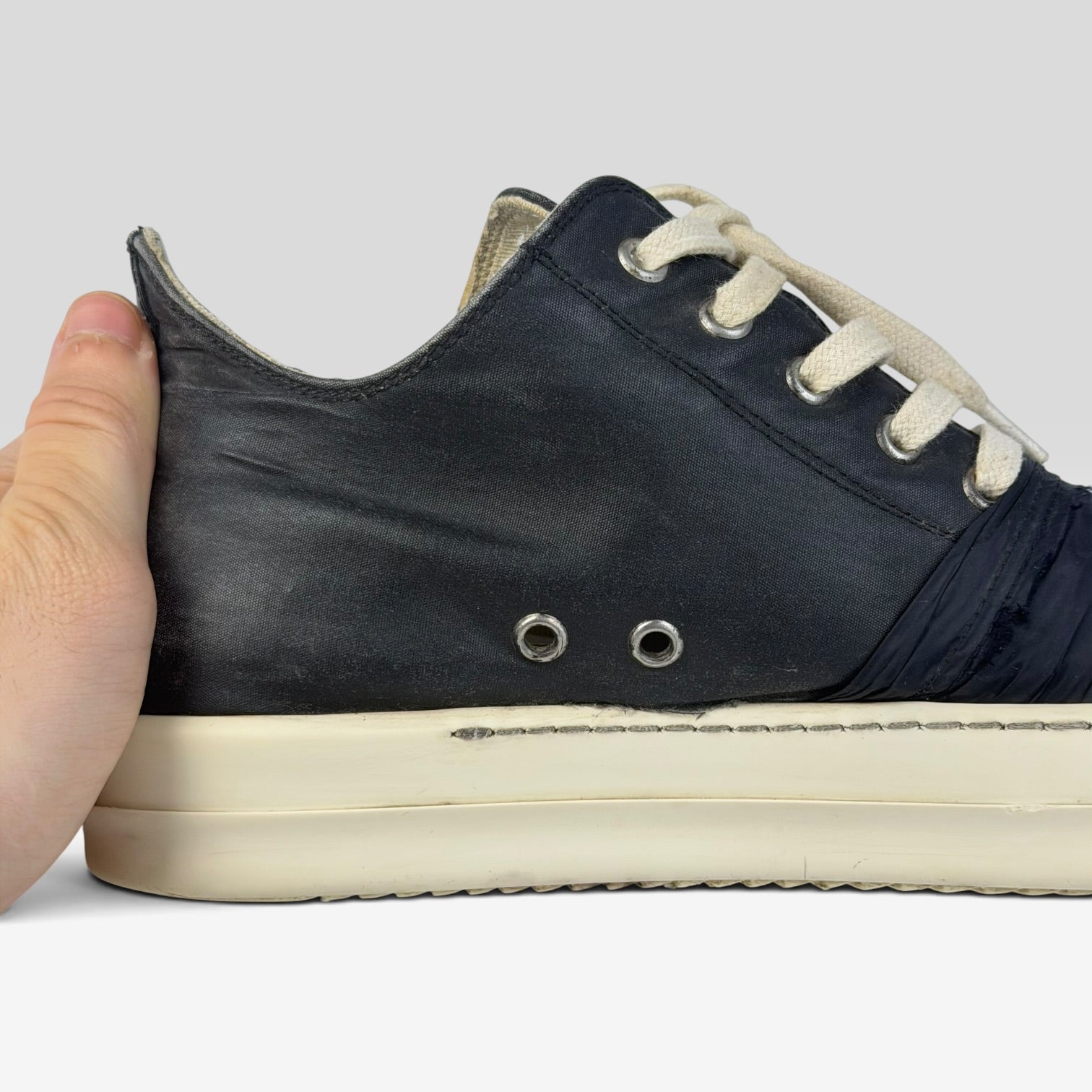 Rick Owens DRKSHDW Hustler Duck Tape Ramones Low Black/Milk