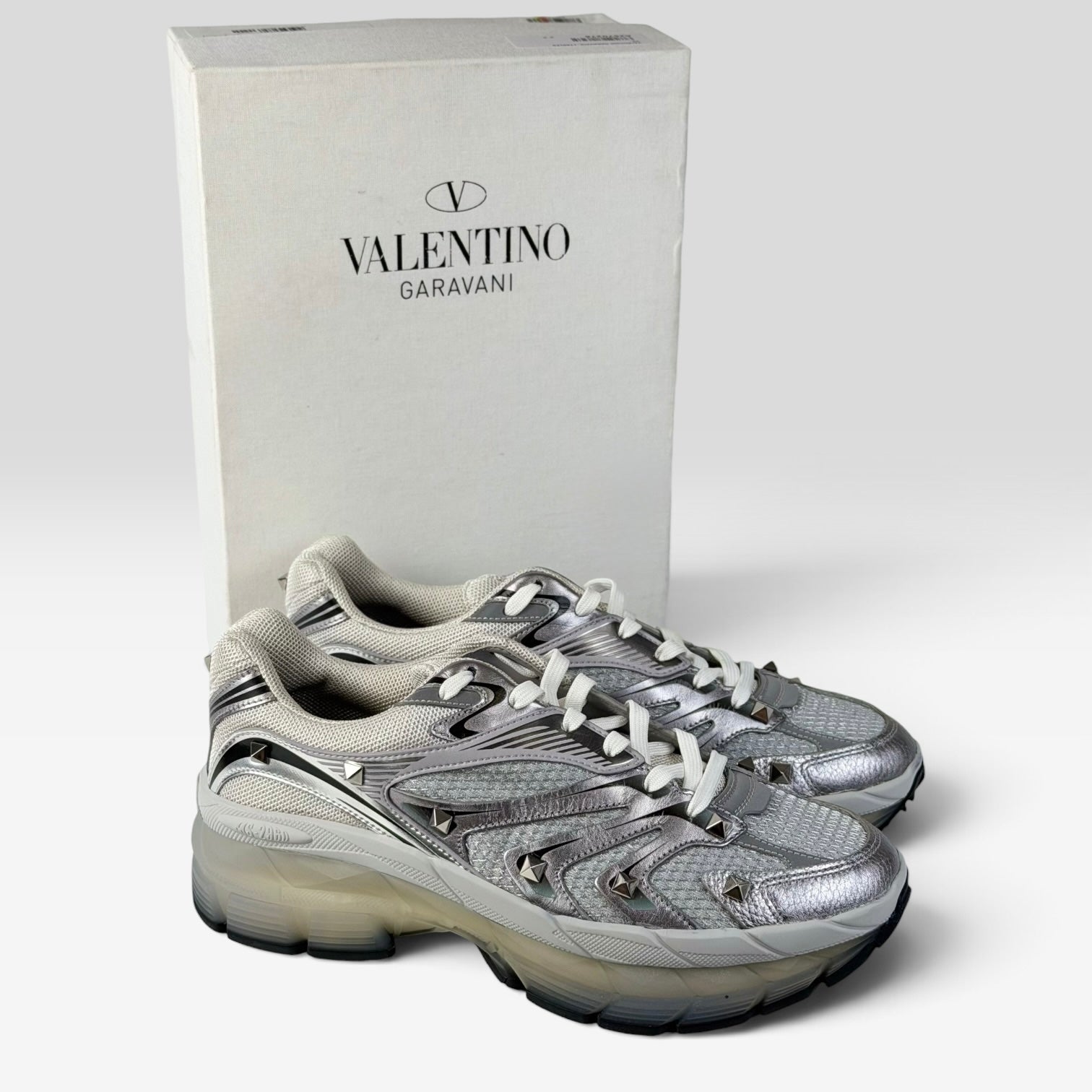 Valentino Garavani MS-2960 Rockstud Silver/Graphite